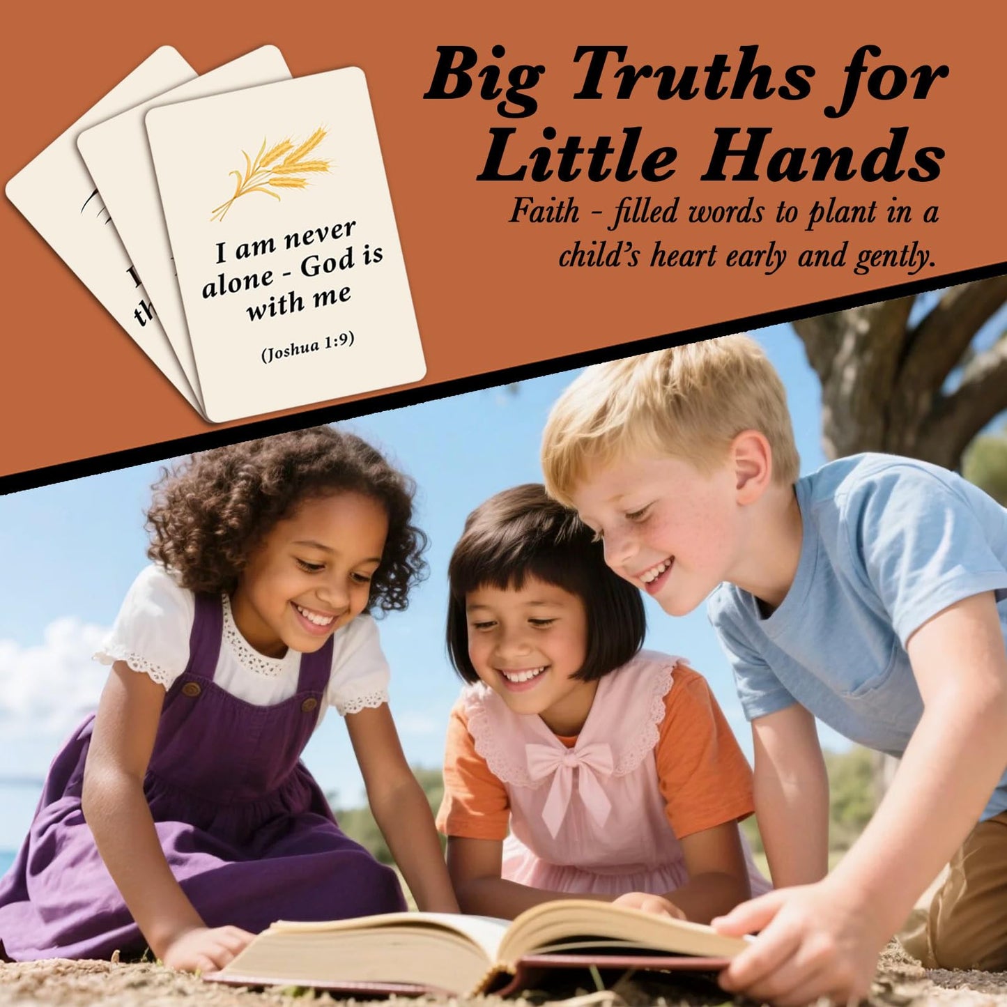 Odrano Biblical Affirmations for Kids – 62 Scripture Cards for Children | Easter & Bible Study Gift