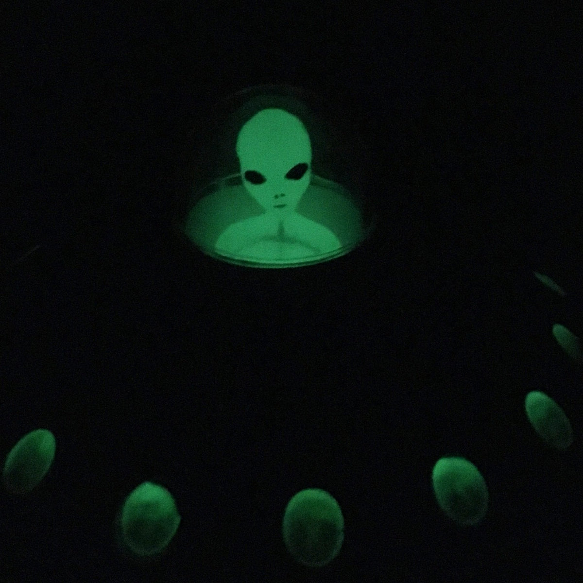Off the Wall Toys Alien Glow-in-the-Dark UFO Space Ship & Bendable Action Figure