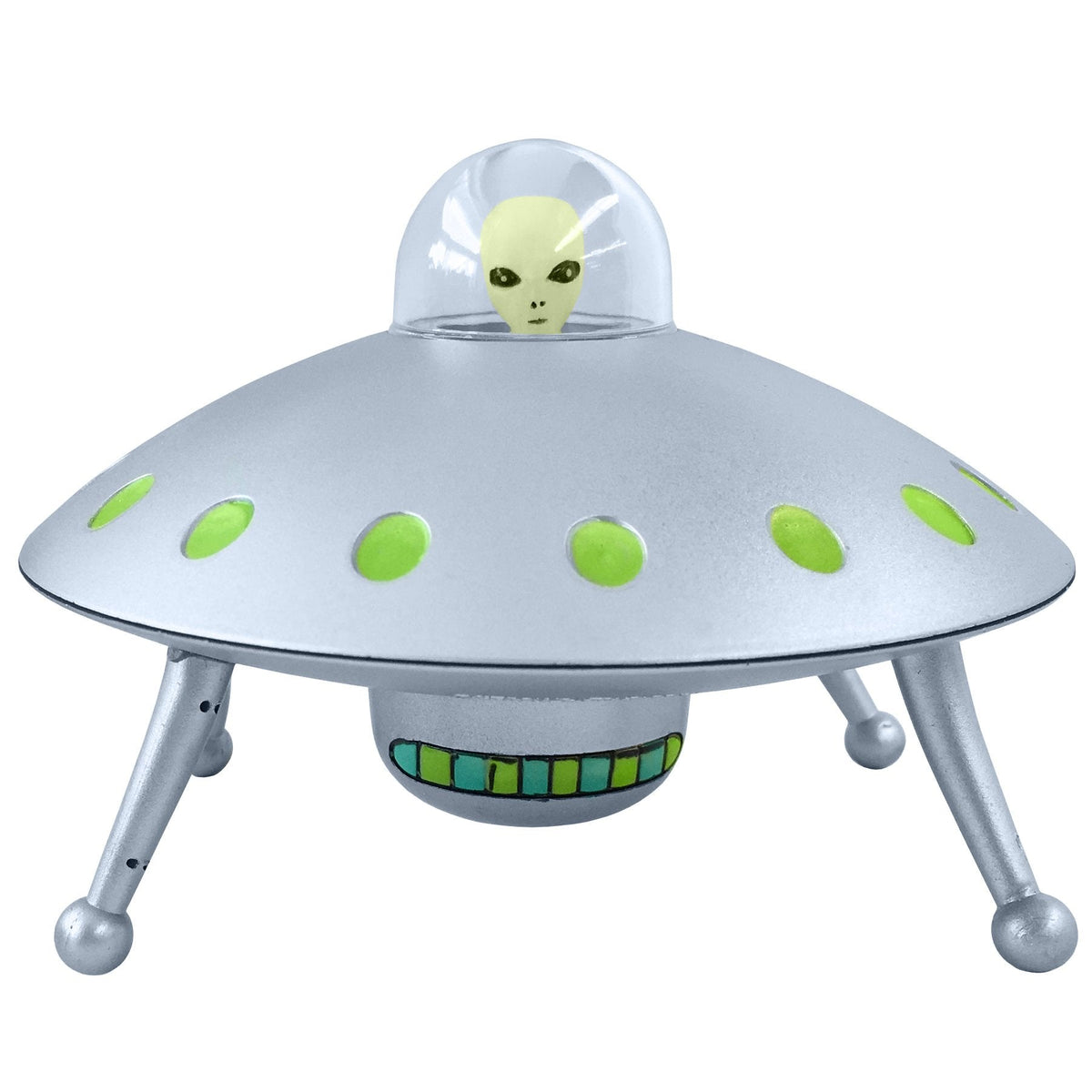 Off the Wall Toys Alien Glow-in-the-Dark UFO Space Ship & Bendable Action Figure