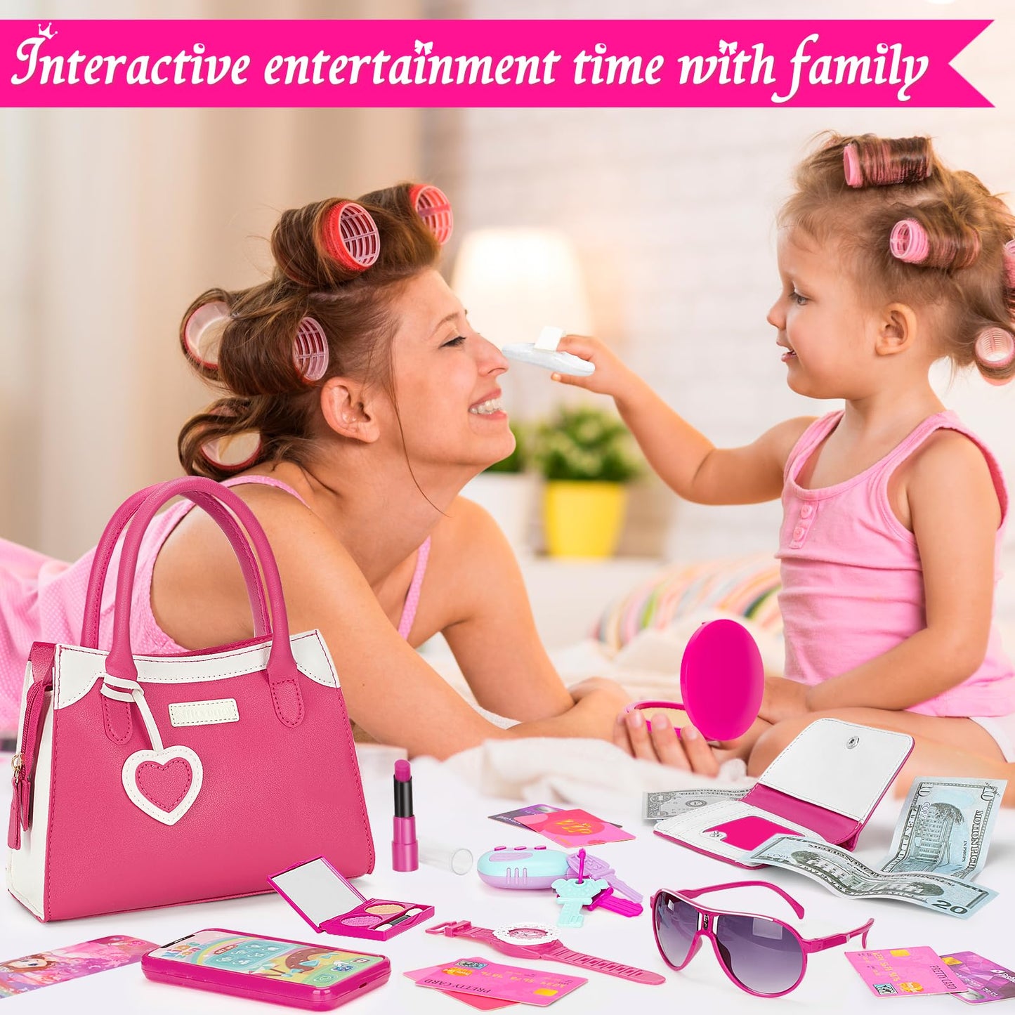 Officygnet Play Purse for Little Girls – Pretend Princess Toy Set with Accessories
