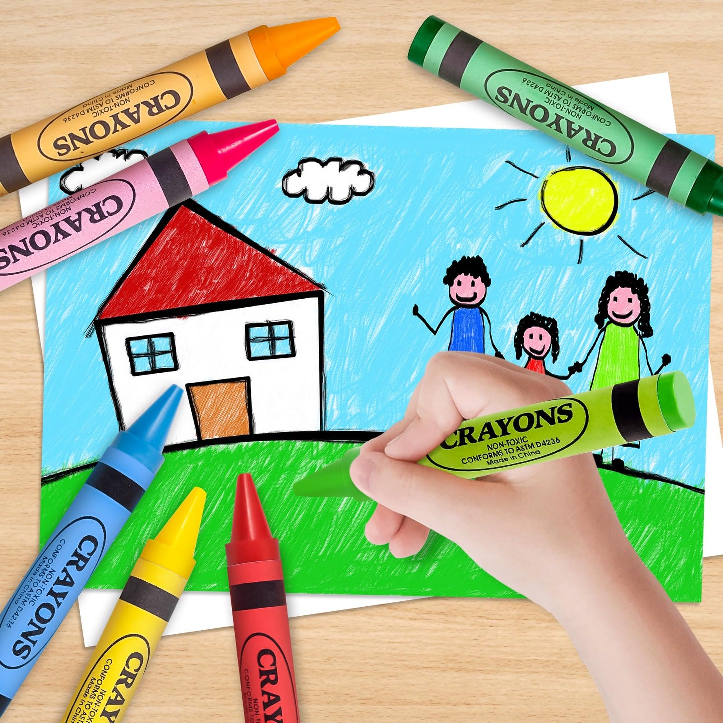 Officygnet 24 Colors Jumbo Crayons – Non-Toxic Easy-Grip Set for Toddlers & Kids
