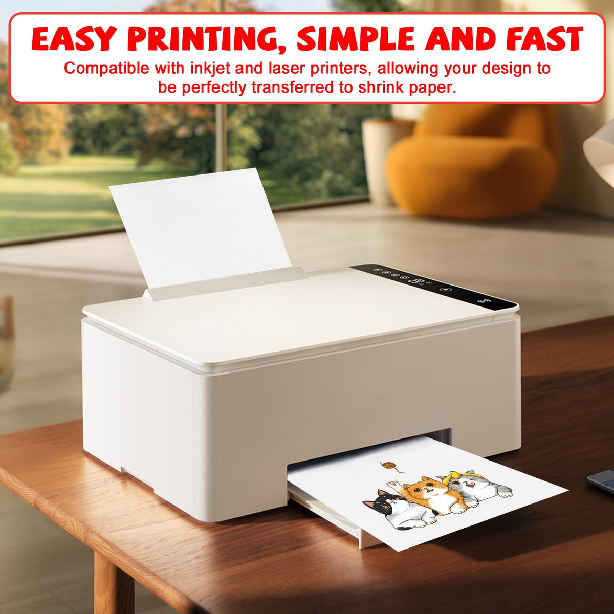 OFNMY Printable Shrinky Dink Sheets Kit – 225 PCS, 25 Printable Sheets, 100 Keychains & 100 Rings