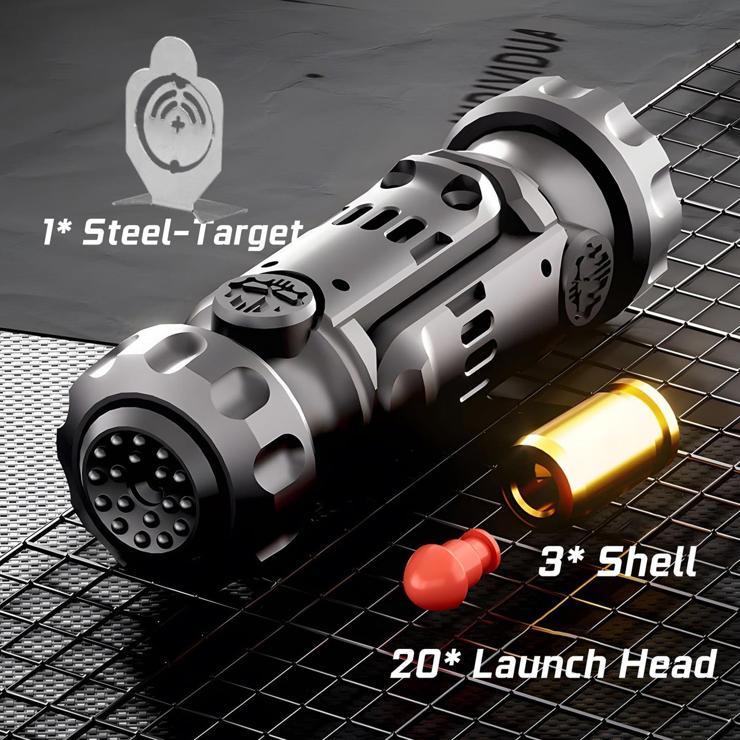 Ography Metal Tungsten Fidget Gun — Slider, Spin, EDC Toy (Black)