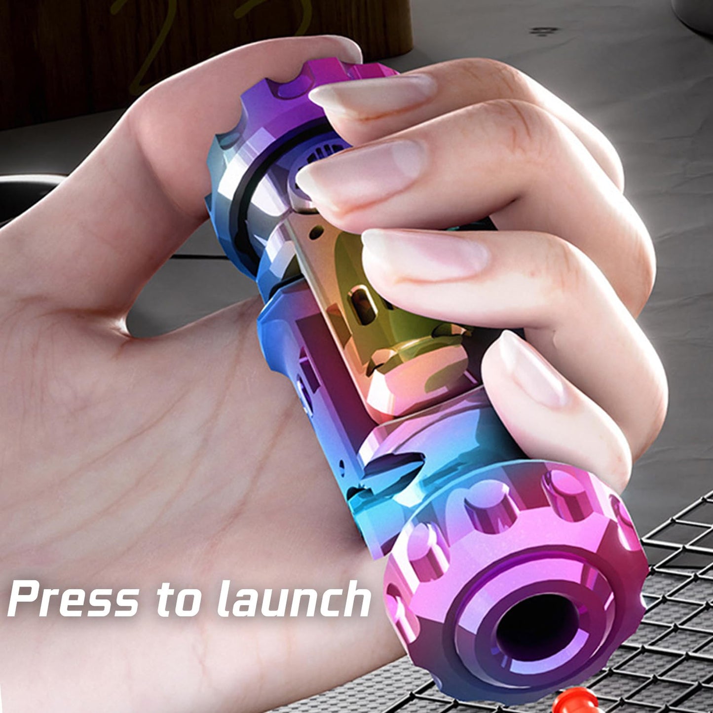Ography Metal Tungsten Fidget Gun — Slider, Spin, EDC Toy (Black)