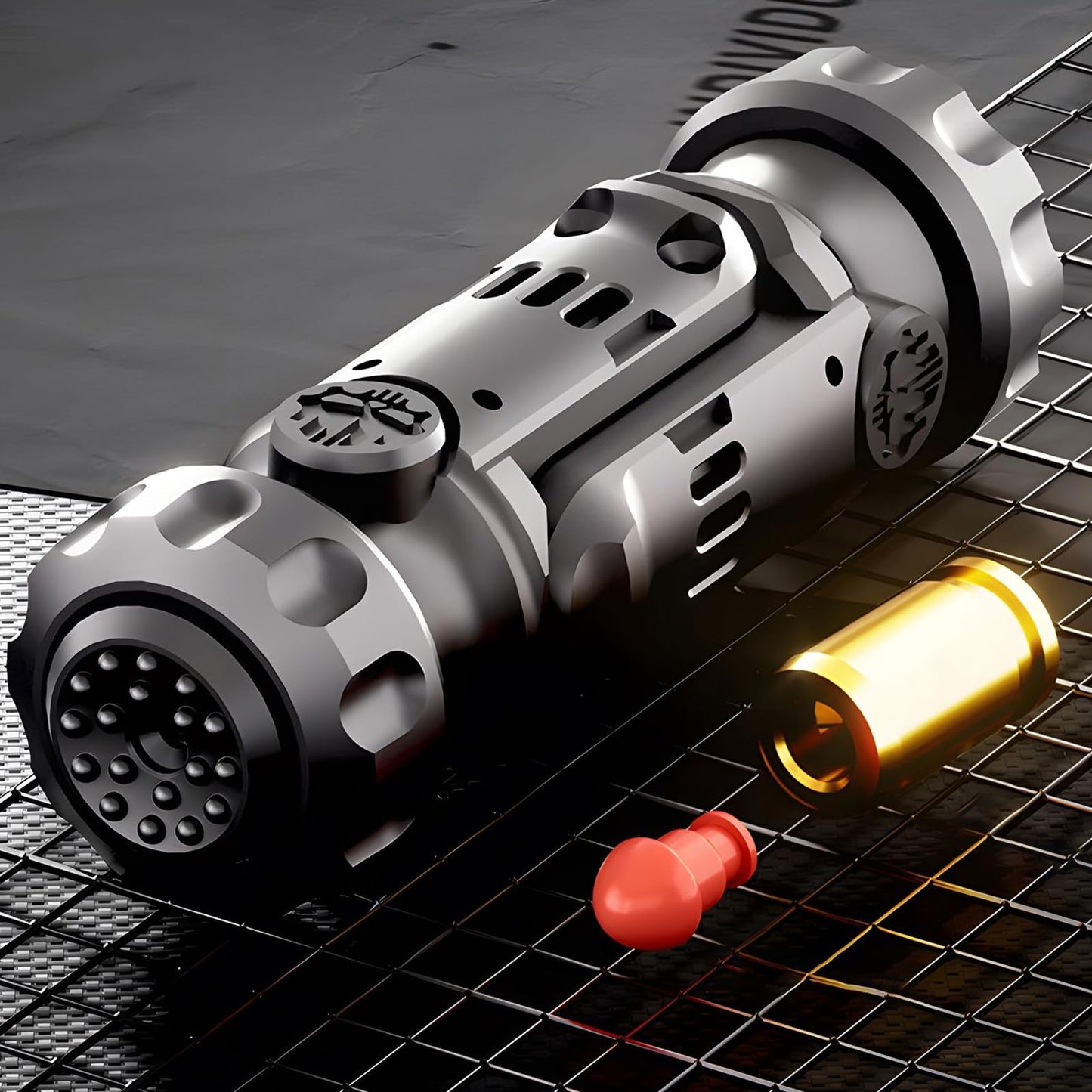Ography Metal Tungsten Fidget Gun — Slider, Spin, EDC Toy (Black)