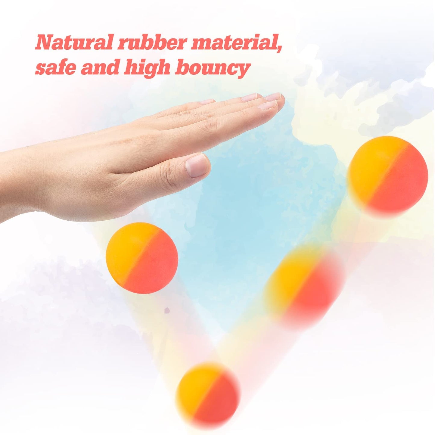 Ohanniewa Bouncy Balls – 20 Pieces, 5 Styles, 32mm Assorted Balls with Storage Bag