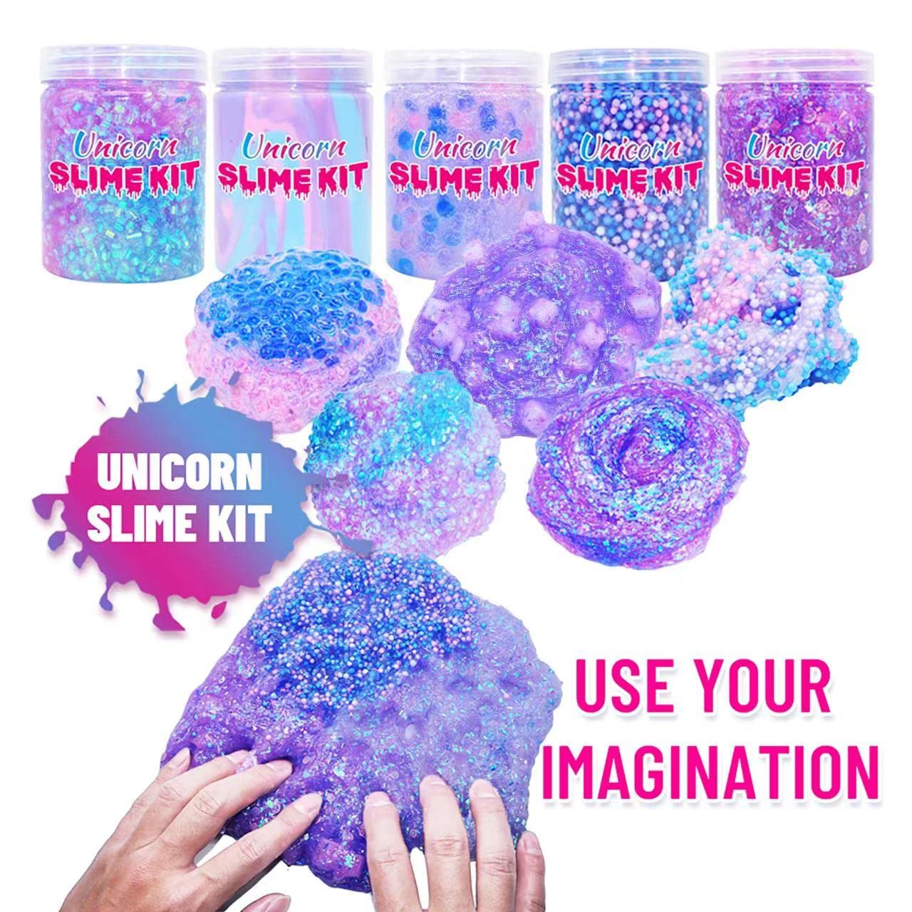 OHIECIHY Unicorn Slime Kit for Girls 4-12 | Butter Slime, Glitter Crunch & Candy Confetti