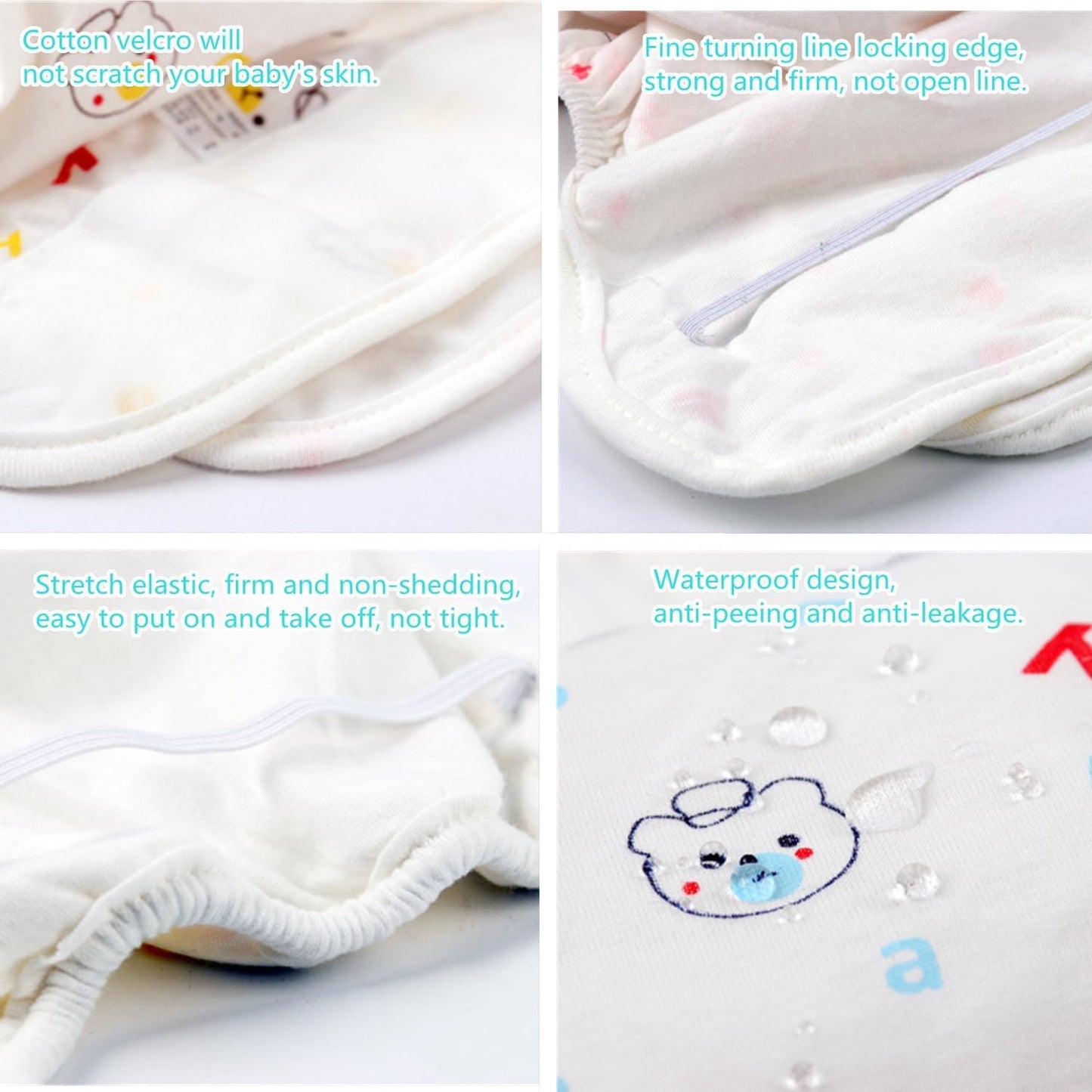 OHIJGN Reborn Baby Dolls Diapers – 4-Piece Reusable Pack for 17–22 Inch Dolls