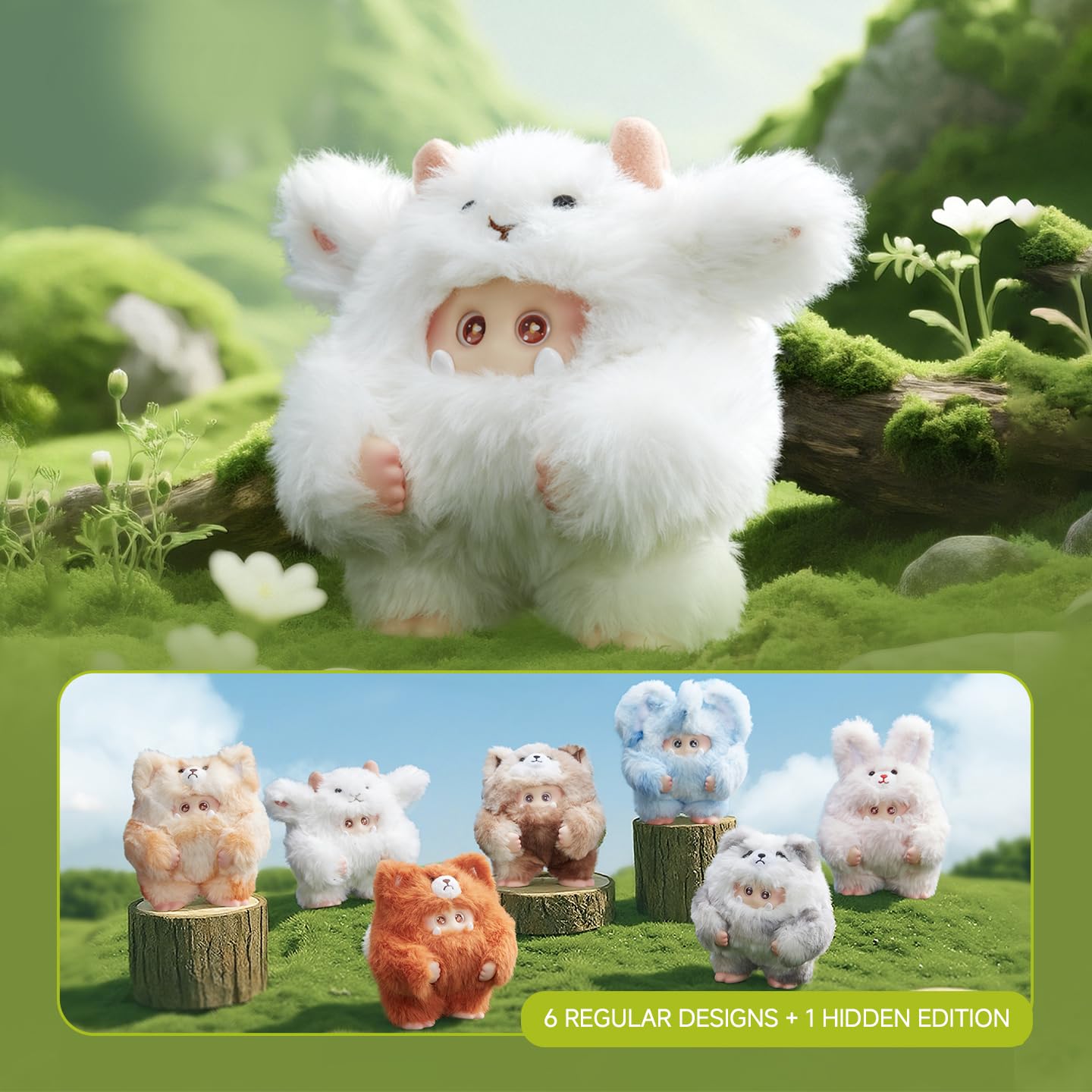 OHKU Giggle Monster Furry Forest Series Vinyl Blind Box – Whole Set