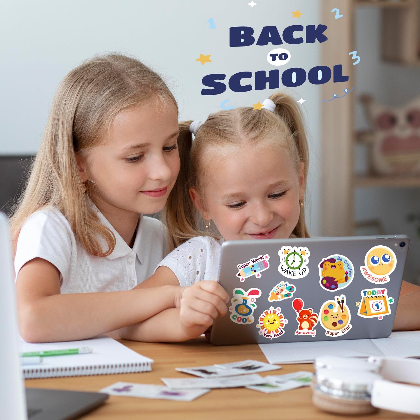 OHOME 480 Pcs Vinyl Teacher Reward Stickers – Motivational Classroom Supplies