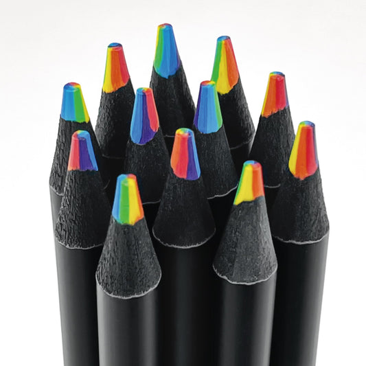 OHOME 12 Rainbow Colored Pencils – Easter Basket Stuffers & Kids Art Gifts