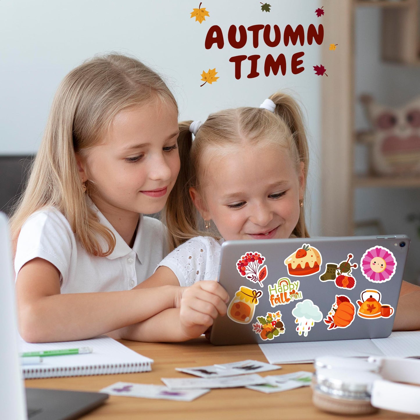 OHOME Fall Stickers | 100 PC Thanksgiving Vinyl Stickers for Kids, Crafts & Friendsgiving