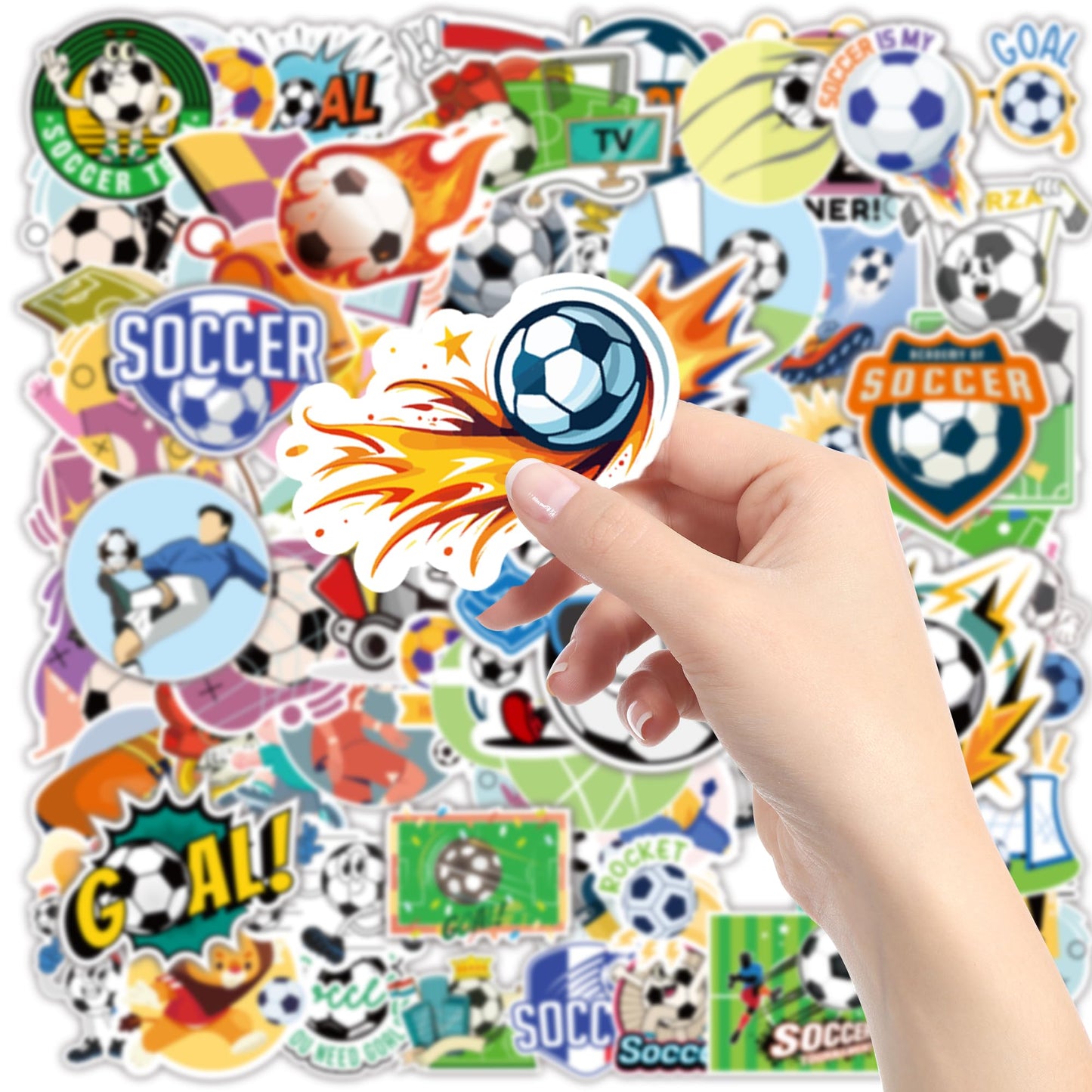OHOME 100 PCS Soccer Stickers for Kids – Water Bottle and Laptop Decor