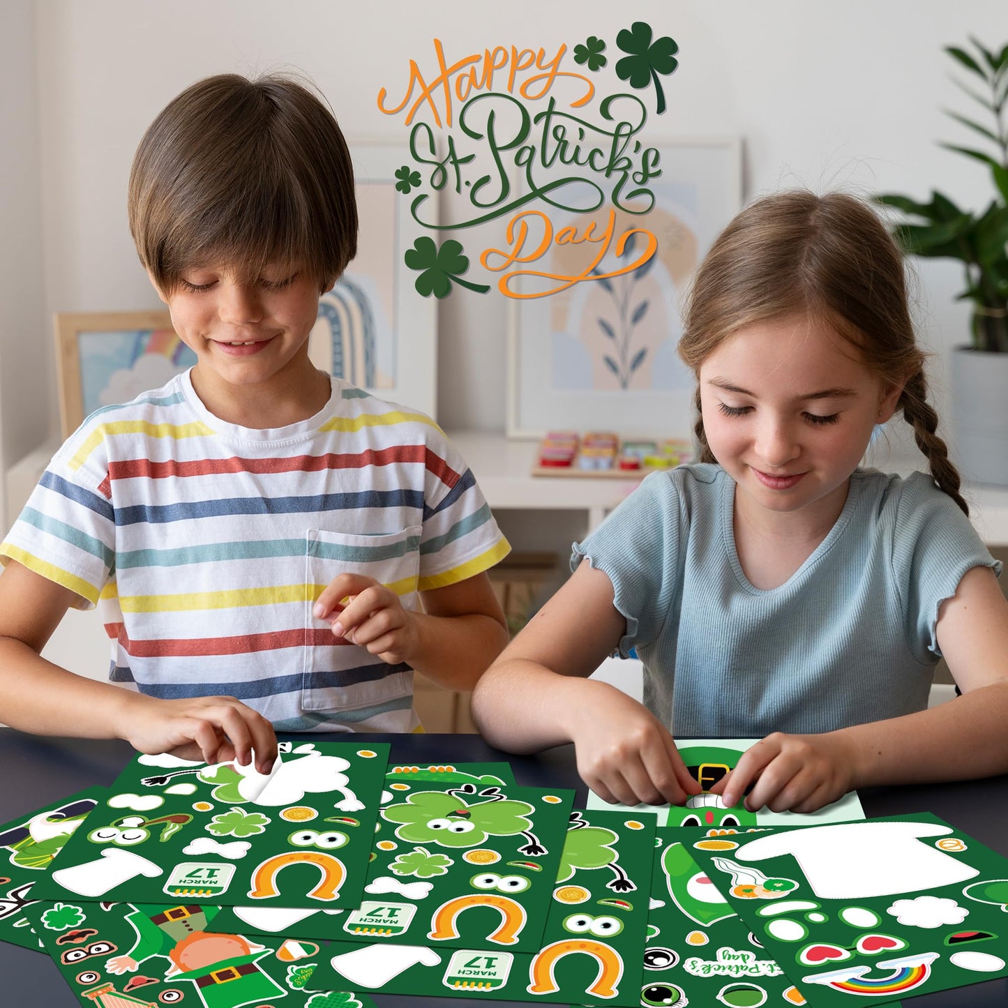 OHOME St Patrick's Day Stickers – 24 Sheets for Crafts, Decor & Party Favors