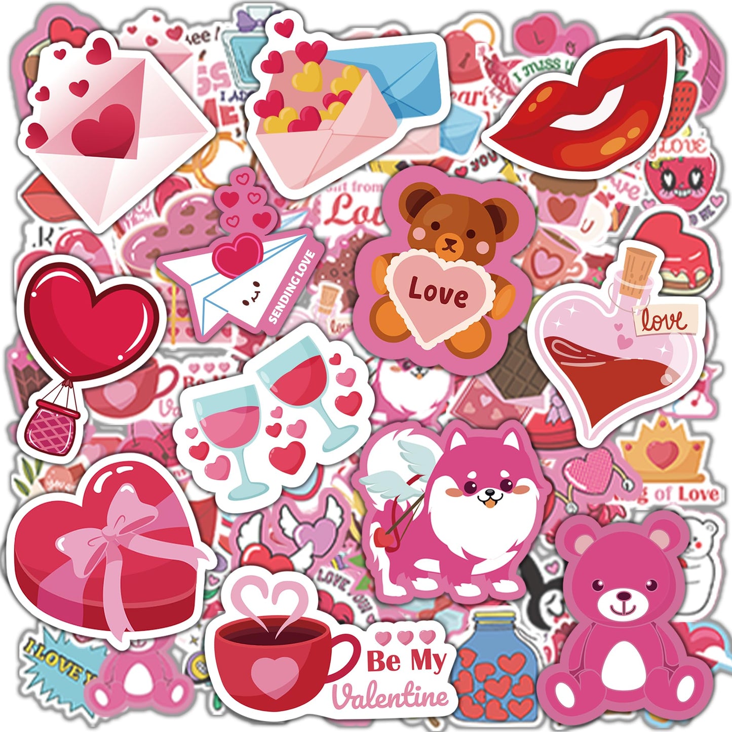 OHOME Valentines Stickers – 100 Heart Designs for Kids, Classroom & Gifts