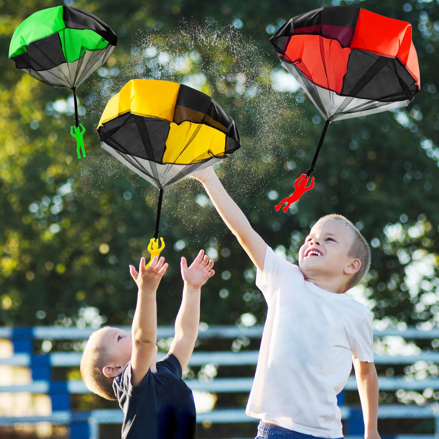 OJYUDD 10 Pack Parachute Toy for Kids - Tangle-Free Indoor & Outdoor Fun