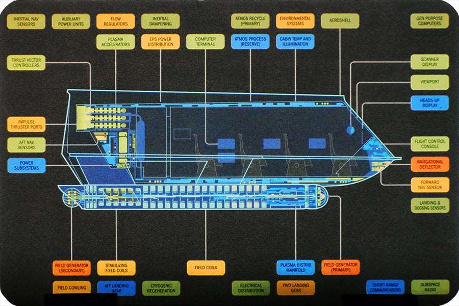 #01 Class-F Shuttlecraft NCC-1701/7 "Galileo" Shuttlecraft Model Die Cast Ship (Eaglemoss / Star Trek)