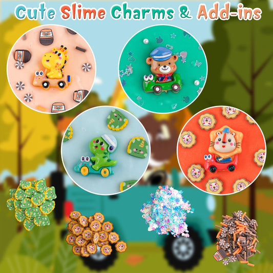 Okaybee Easter Butter Slime 4-Pack with Dinosaur Charm - Slime Toys for Kids