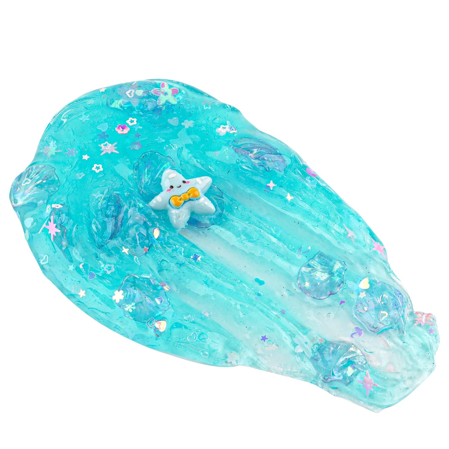 Okaybee Shell Blue Clear Slime – Soft, Stretchy Sensory Toy for Kids