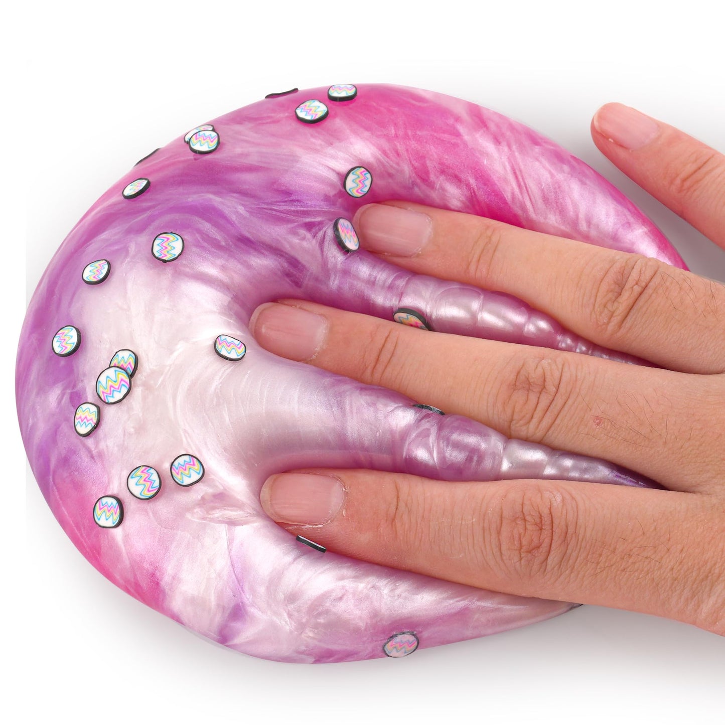 Okaybee Pink & Purple Glitter Water Slime – Non-Sticky Premade Jelly for Kids, Party Favors & Sensory Toys