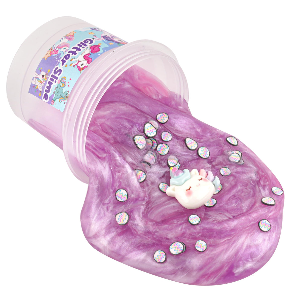 Okaybee Pink & Purple Glitter Water Slime – Non-Sticky Premade Jelly for Kids, Party Favors & Sensory Toys