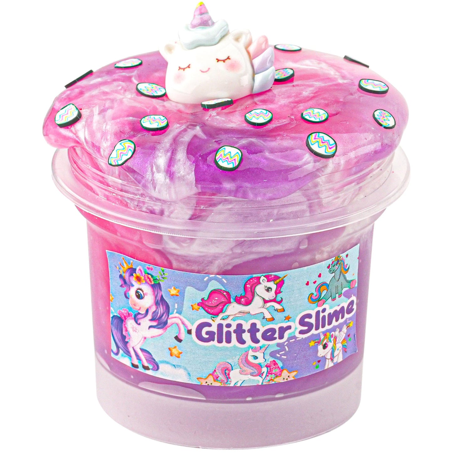 Okaybee Pink & Purple Glitter Water Slime – Non-Sticky Premade Jelly for Kids, Party Favors & Sensory Toys