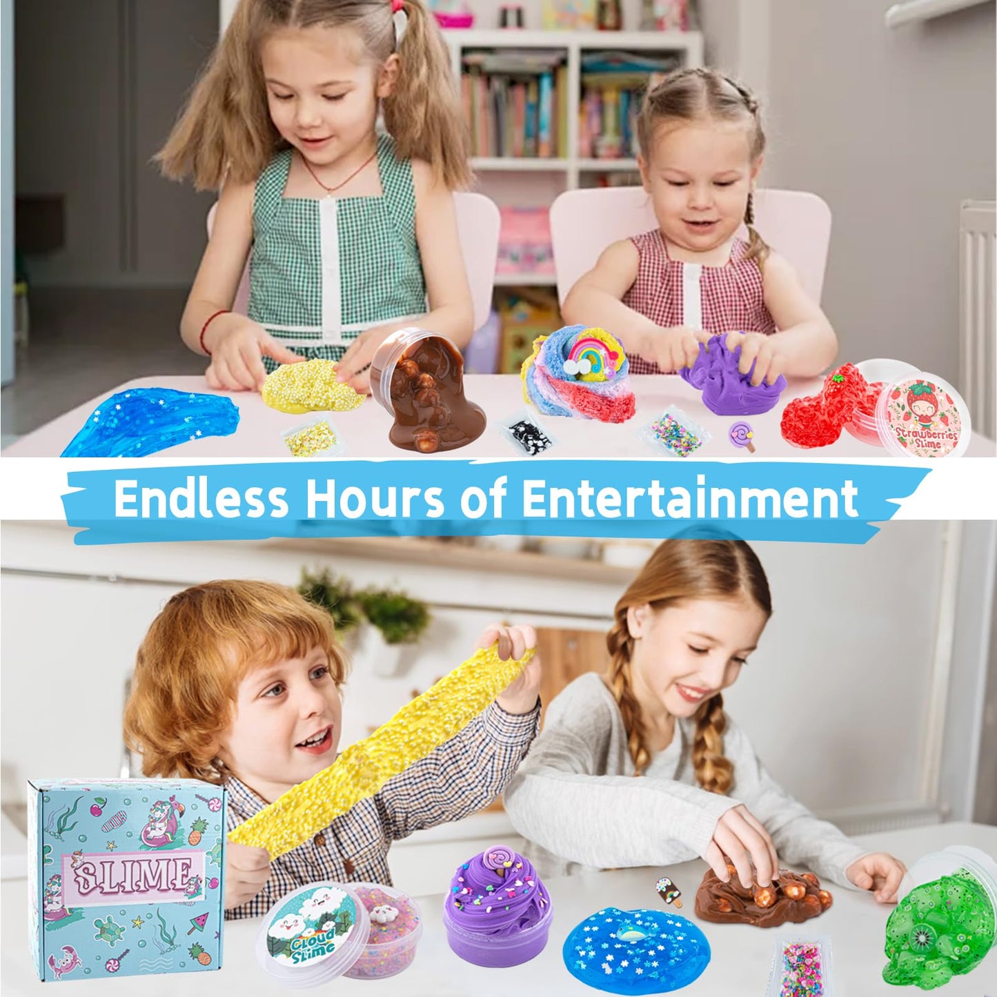 Rainbow Cloud Slime – Super Soft, Non-Sticky Premade Party Favors | Okaybee