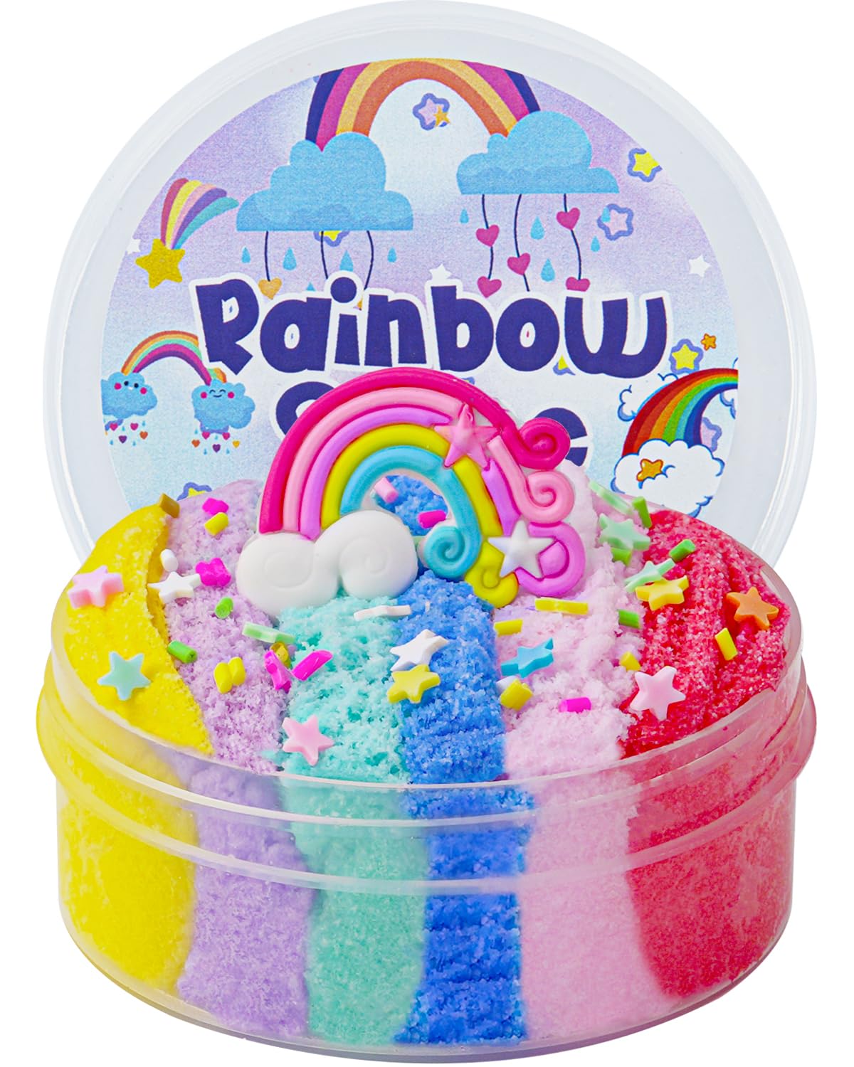 Rainbow Cloud Slime – Super Soft, Non-Sticky Premade Party Favors | Okaybee