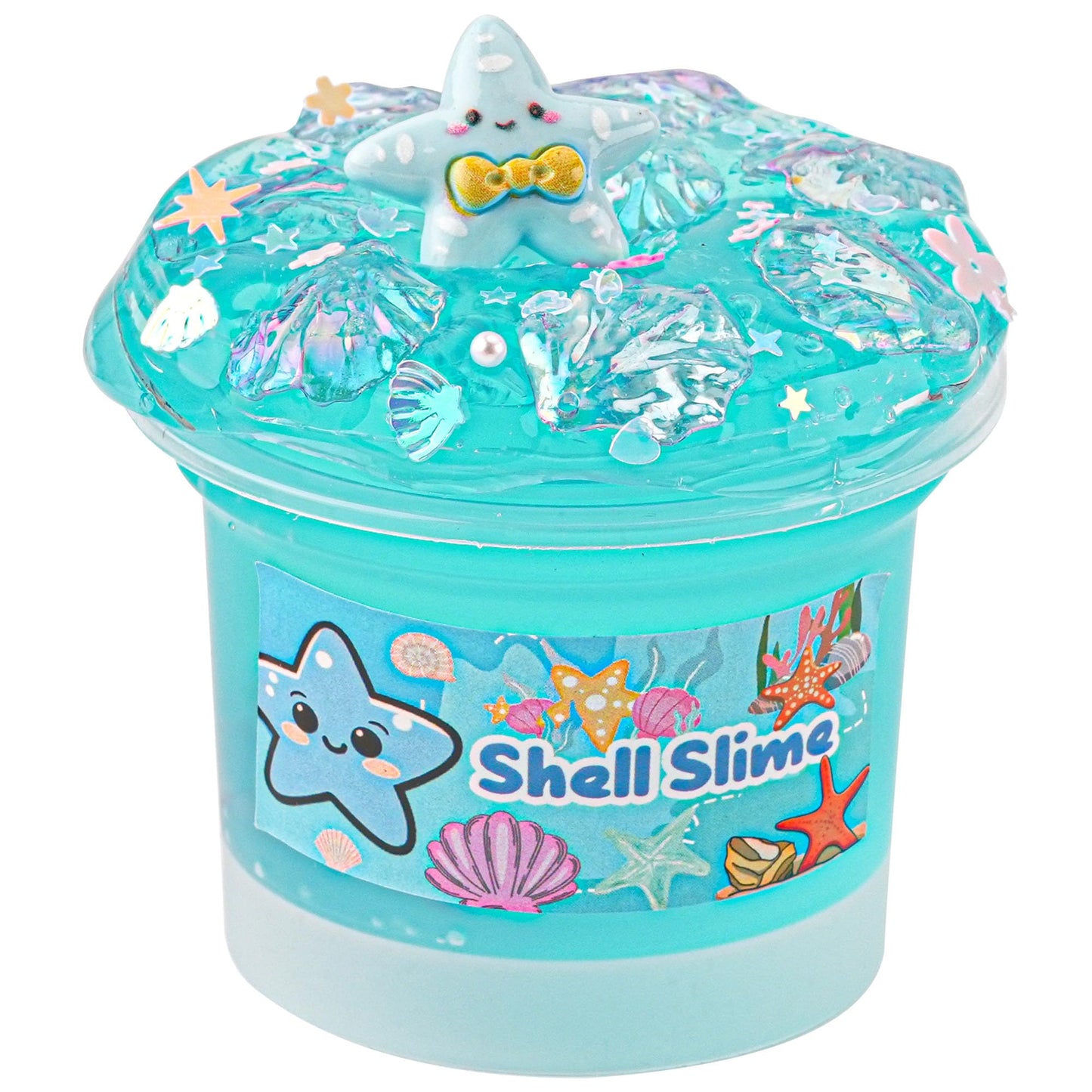 Okaybee Shell Blue Clear Slime – Soft, Stretchy Sensory Toy for Kids