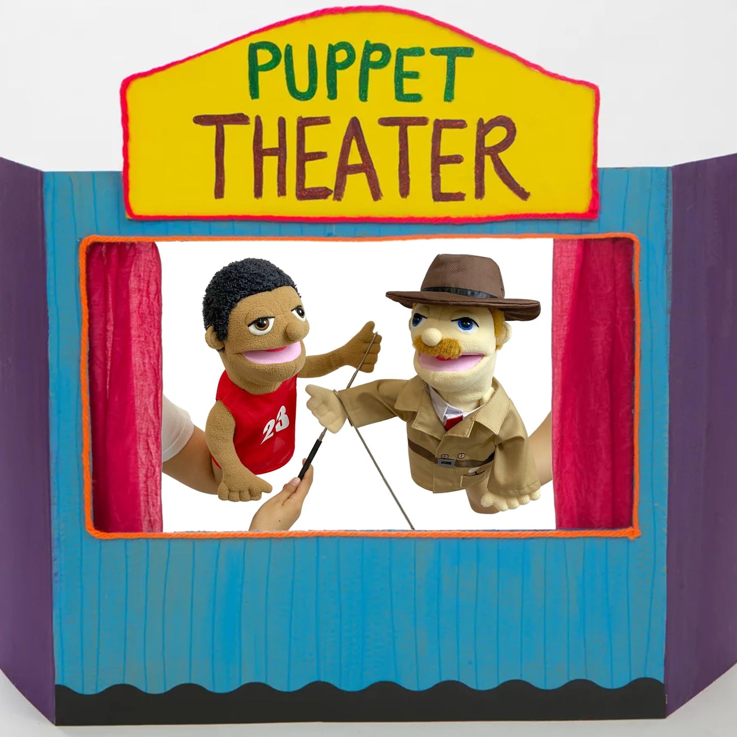 okegztoa 16-Inch Puppet Entriloquist Puppet with Removable Mouth | Hand Puppets for Kids & Adults
