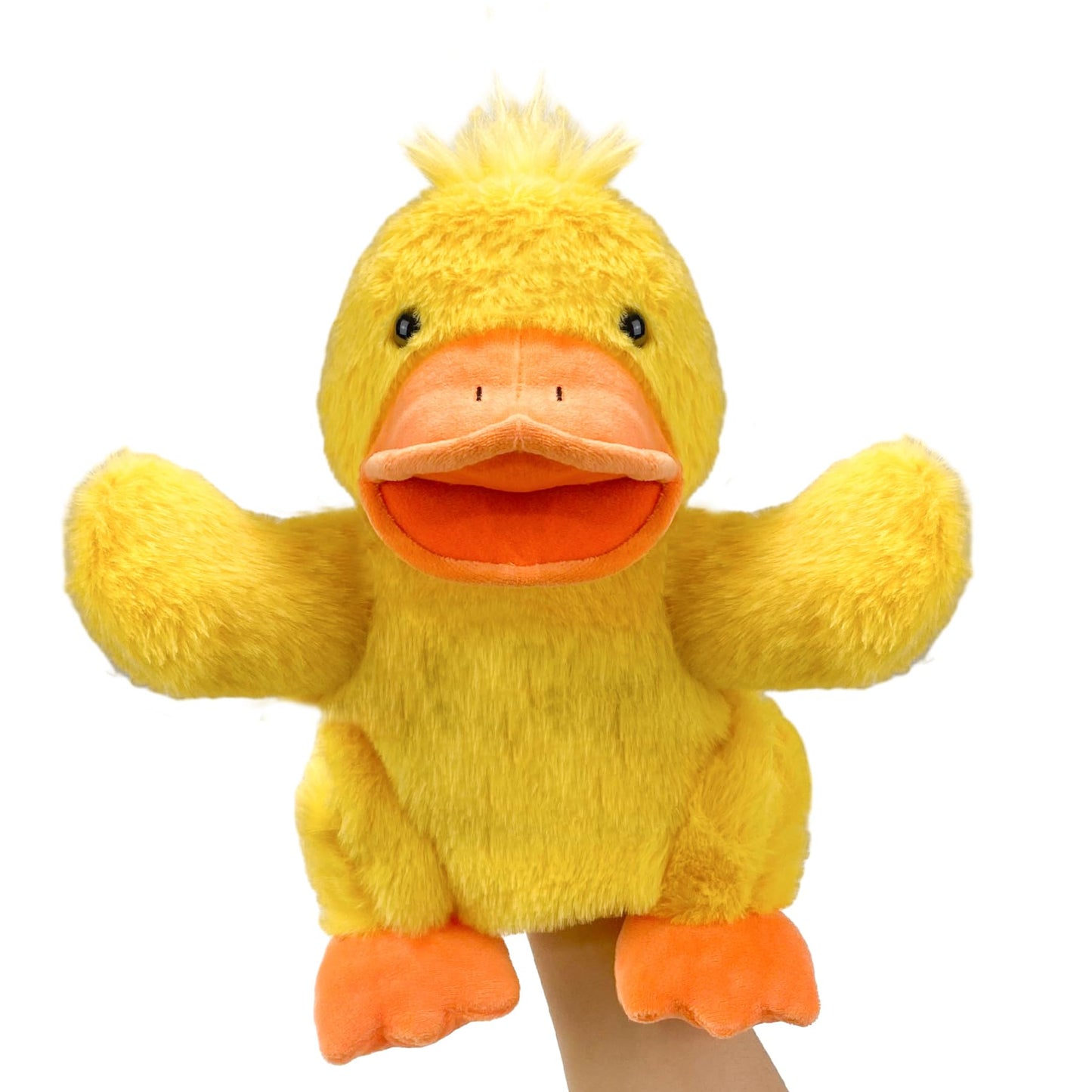 Okegztoa Duck Hand Puppets – 9-Inch Puppets with Movable Mouth for Kids & Adults
