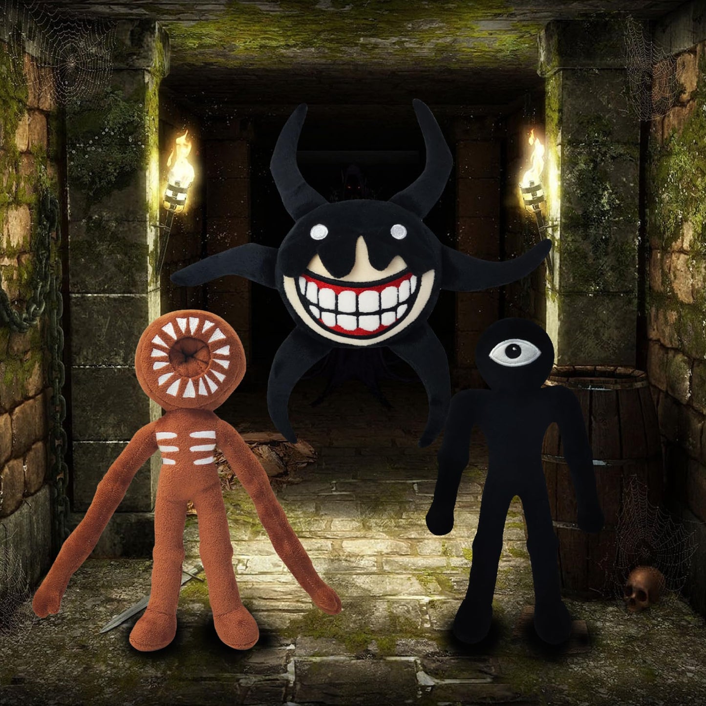 okegztoa 3PCS Doors Plush Set | Horror Figure Plush Toys for Fans & Kids