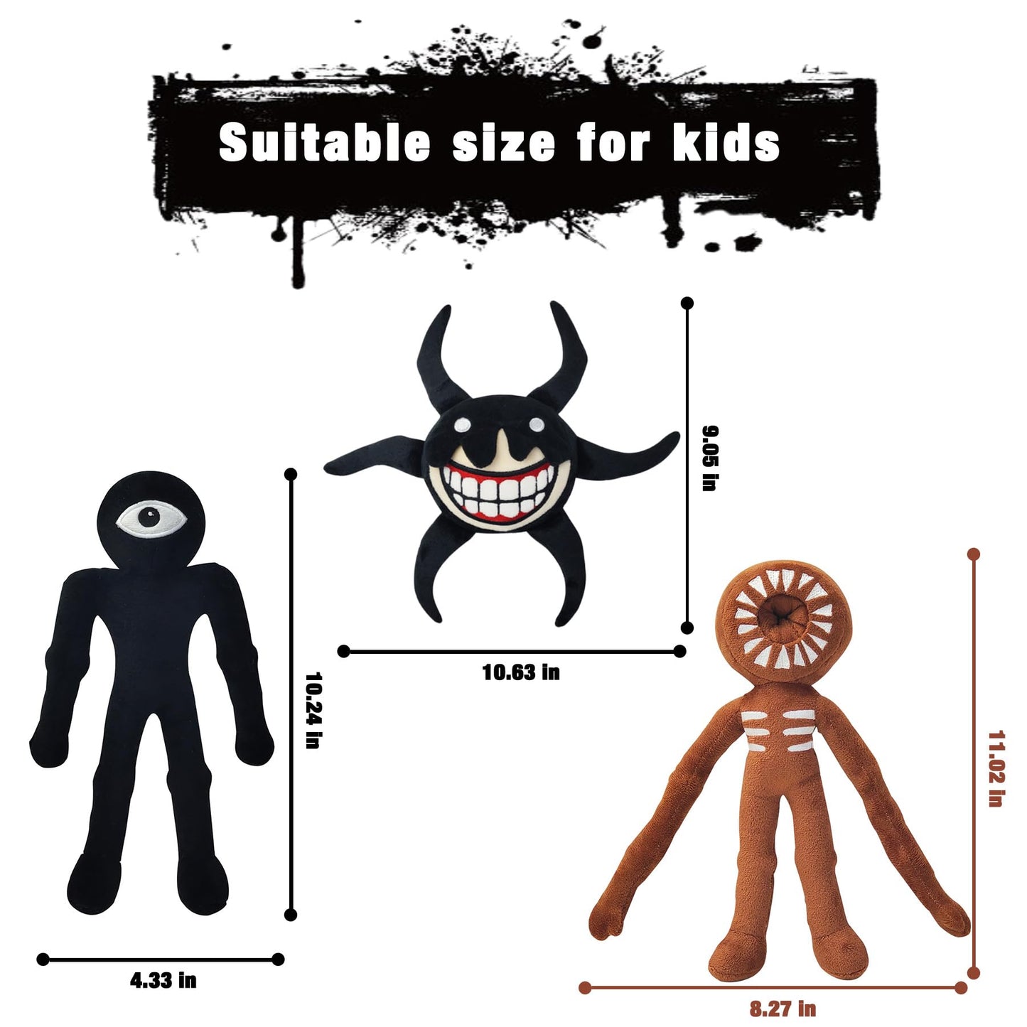 okegztoa 3PCS Doors Plush Set | Horror Figure Plush Toys for Fans & Kids