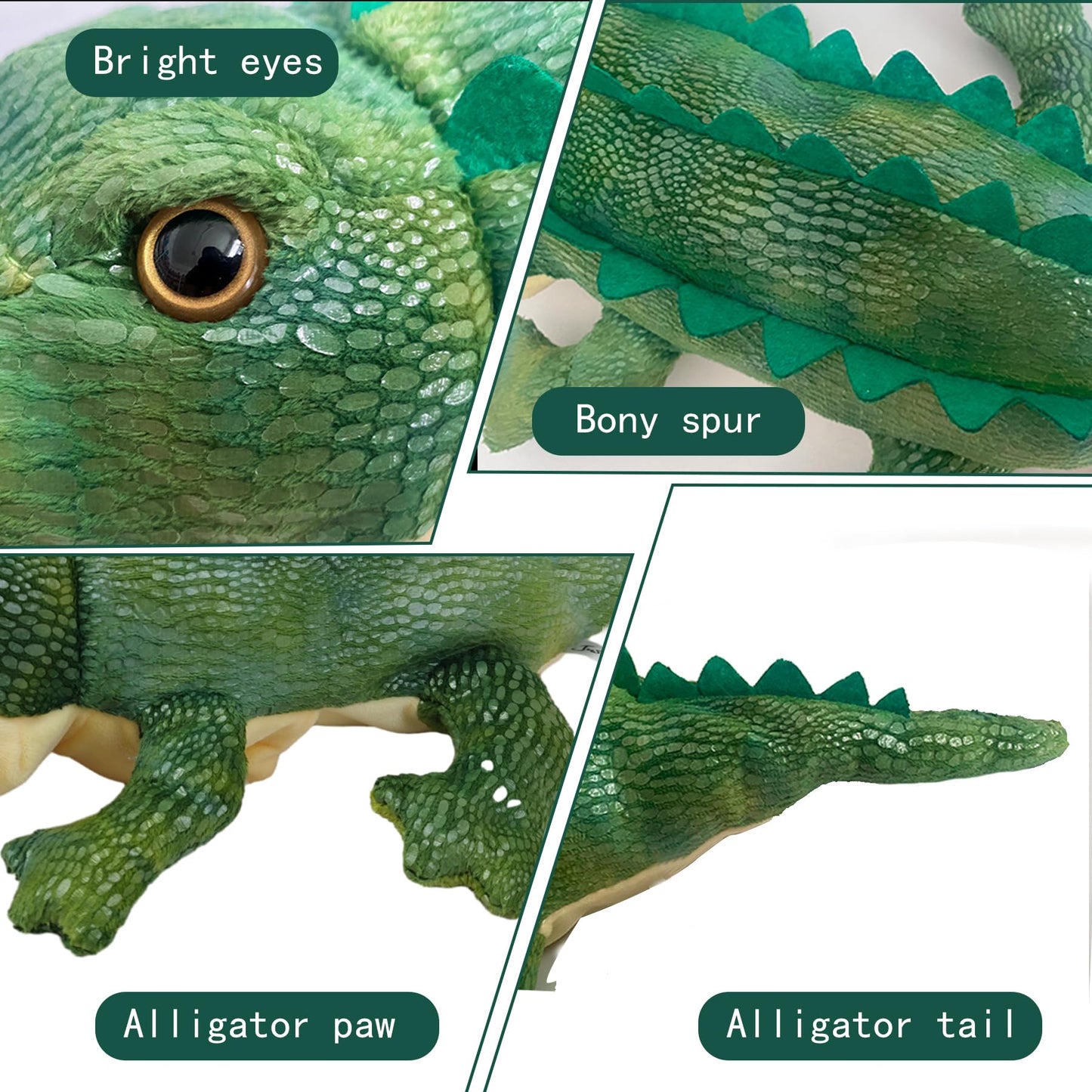 Okegztoa Hand Puppet Crocodile with Movable Mouth – Soft Animal Puppets for Kids
