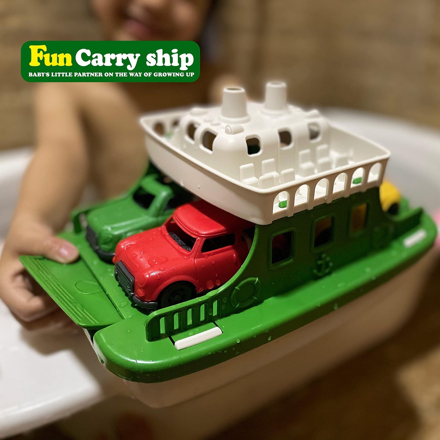 OKGIUGN Ferry Boat Bath Toy Set – 9-Piece Water Play for Toddlers