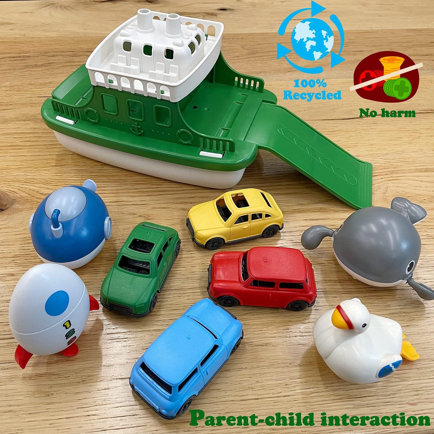 OKGIUGN Ferry Boat Bath Toy Set – 9-Piece Water Play for Toddlers
