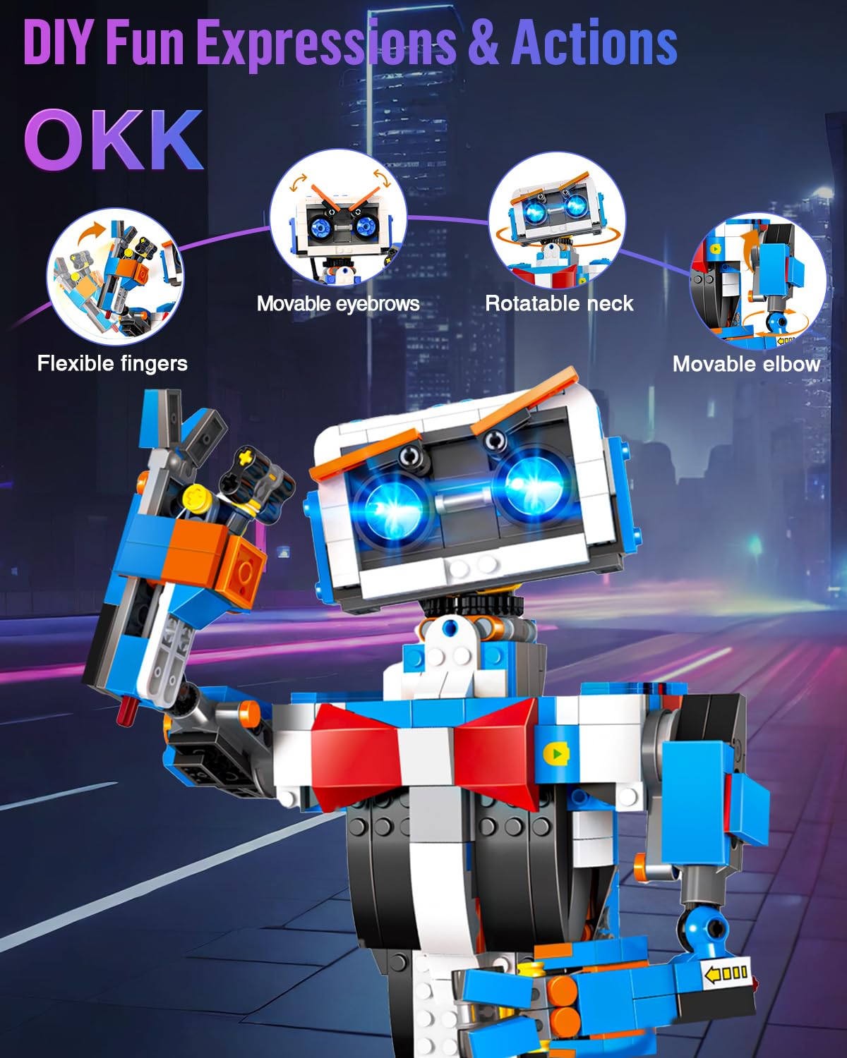 okk STEM Robot Toys for Kids 8-12 | Build, Code, and Control with App & Remote