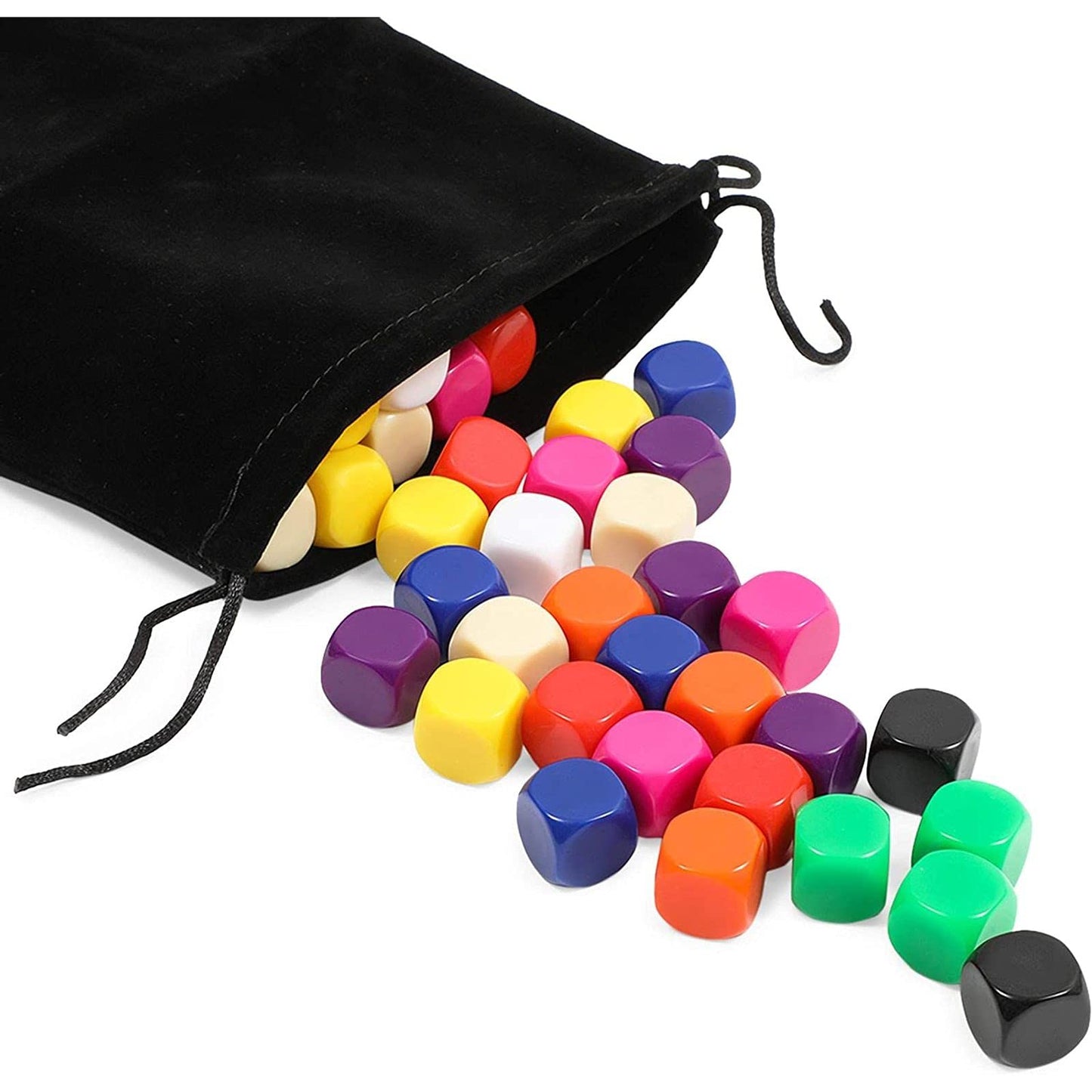 Okuna Outpost Blank Acrylic Dice Set – 60 Write-On Dice in 10 Colors, 0.55-Inch Cubes for DIY Games