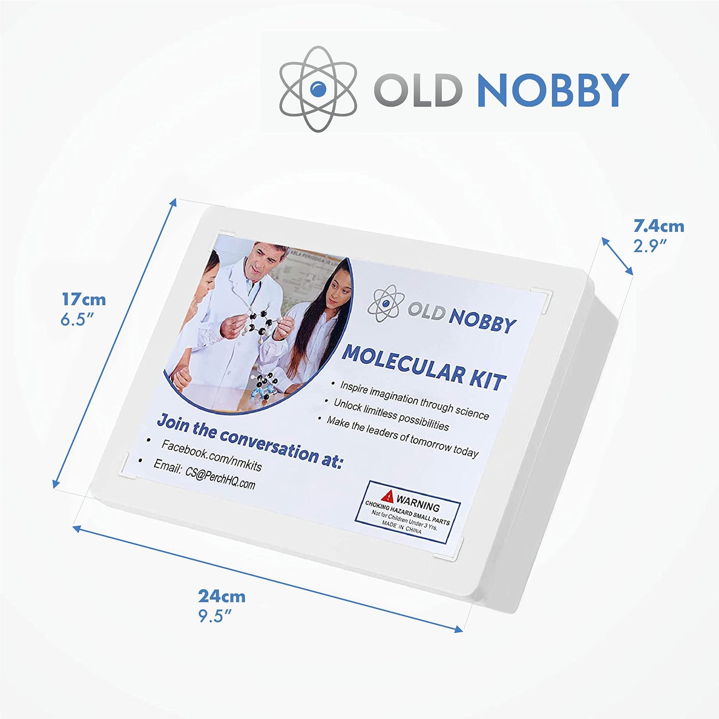 Old Nobby Organic Chemistry Set (425 pc) – Molecular Model Kit with Atoms, Bonds, Guide & Bond Removal Tool