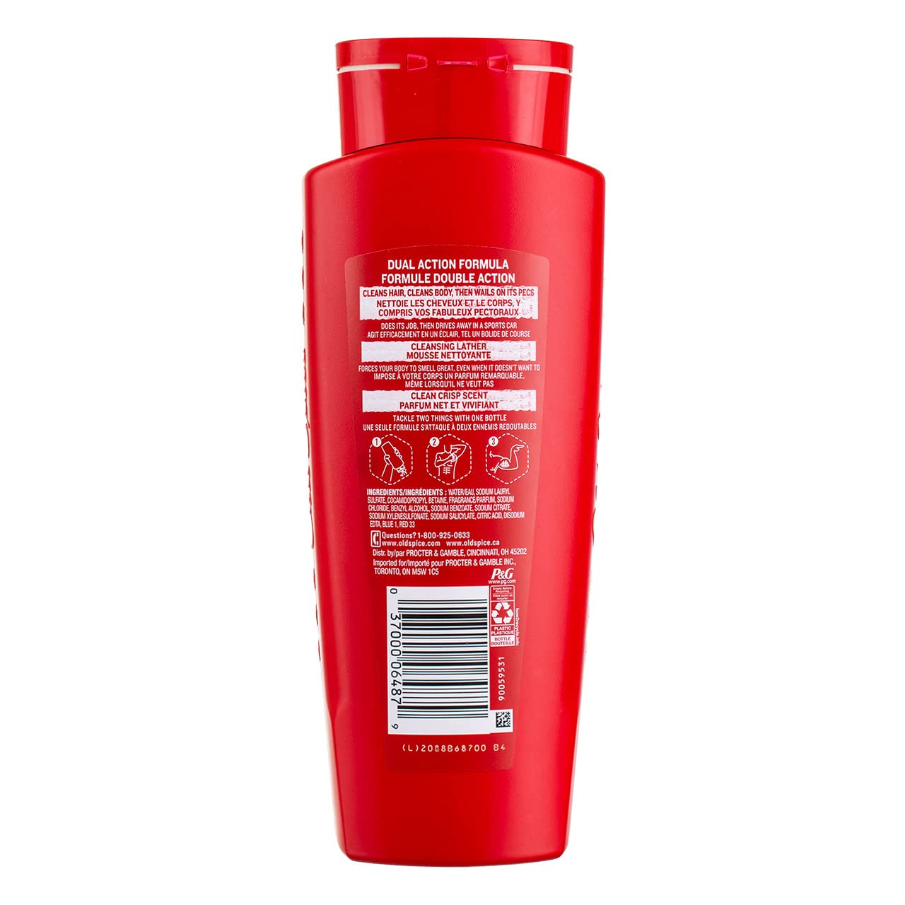 Old Spice High Endurance Hair & Body Wash 18 oz Pack of 3