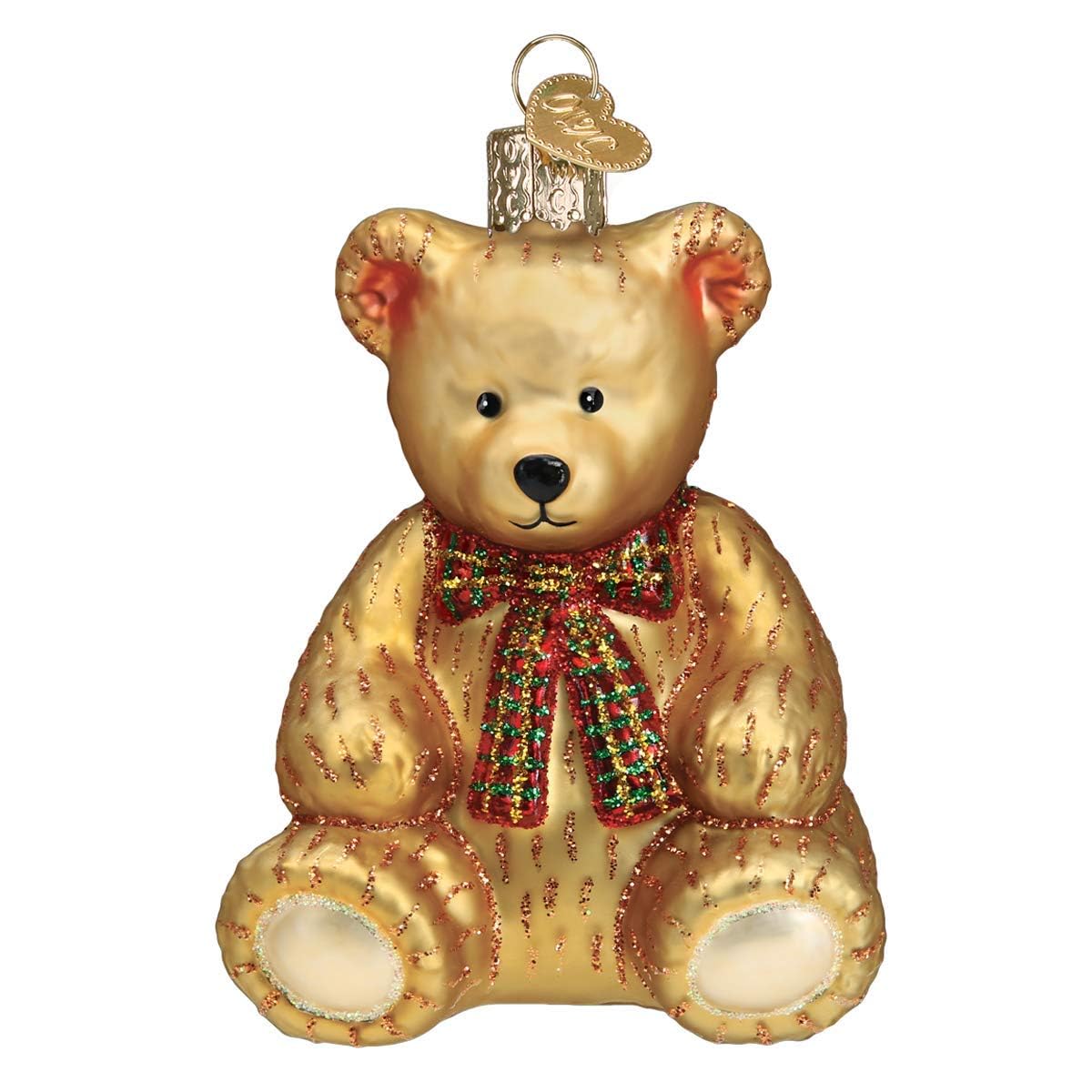 Old World Christmas Teddy Bear Glass Blown Ornament – Handcrafted Holiday Decoration