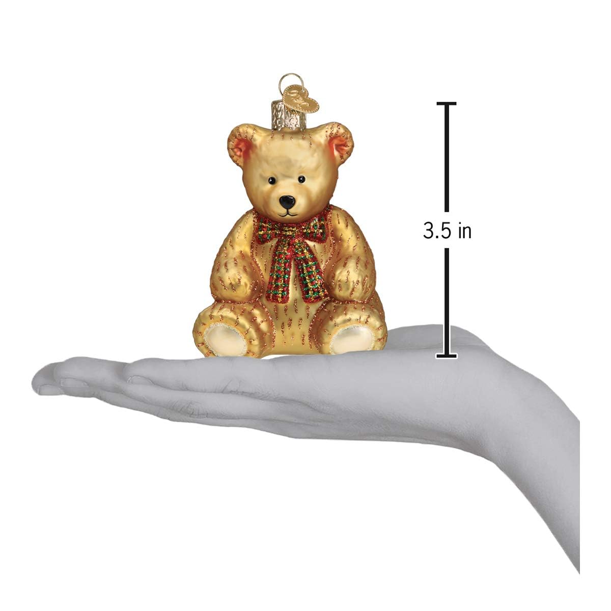 Old World Christmas Teddy Bear Glass Blown Ornament – Handcrafted Holiday Decoration