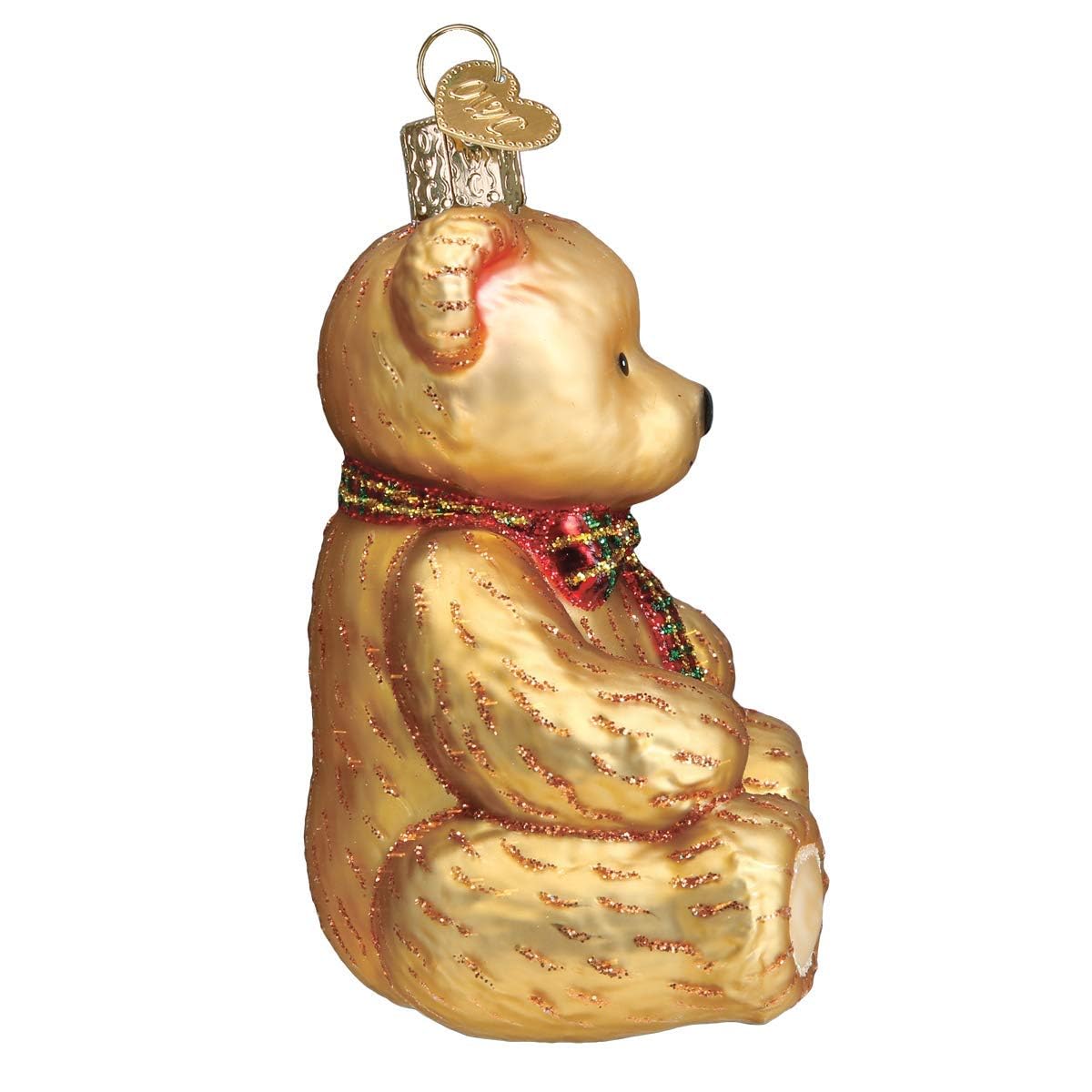 Old World Christmas Teddy Bear Glass Blown Ornament – Handcrafted Holiday Decoration