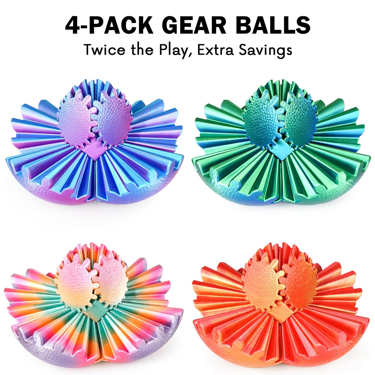 Olee Odee Gear Ball Fidget Toy – Steampunk Gear Sphere, 2.5-inch, Multicolor