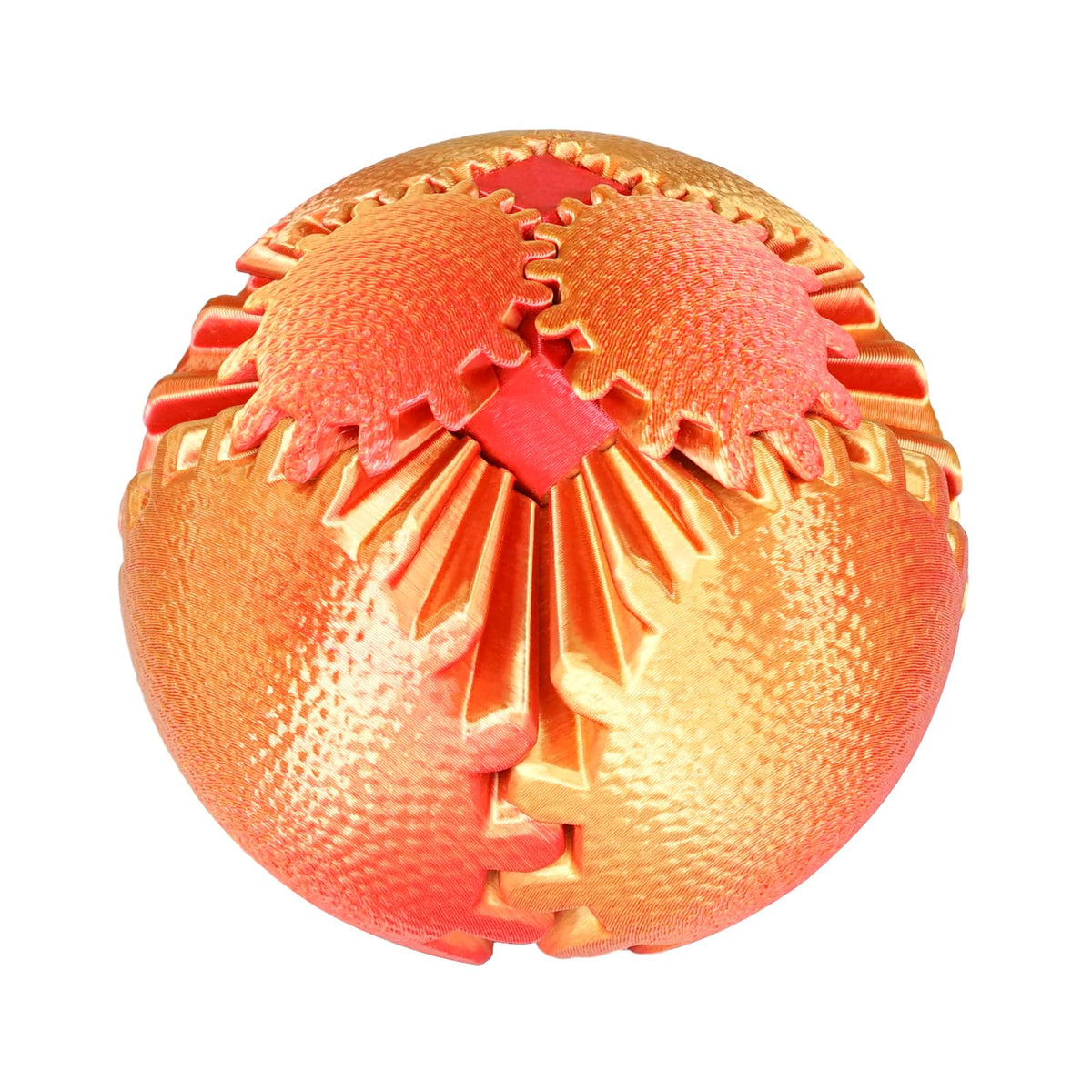 Olee Odee Gear Ball Fidget Toy – Sunset Red, S Size | Steampunk Gear Sphere