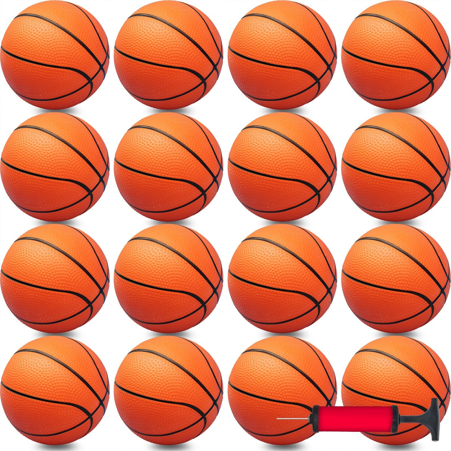 Oleitodh 30Pcs 7-Inch Mini Basketballs Bulk Set with Pump – Versatile PVC Balls for Indoor/Outdoor Play