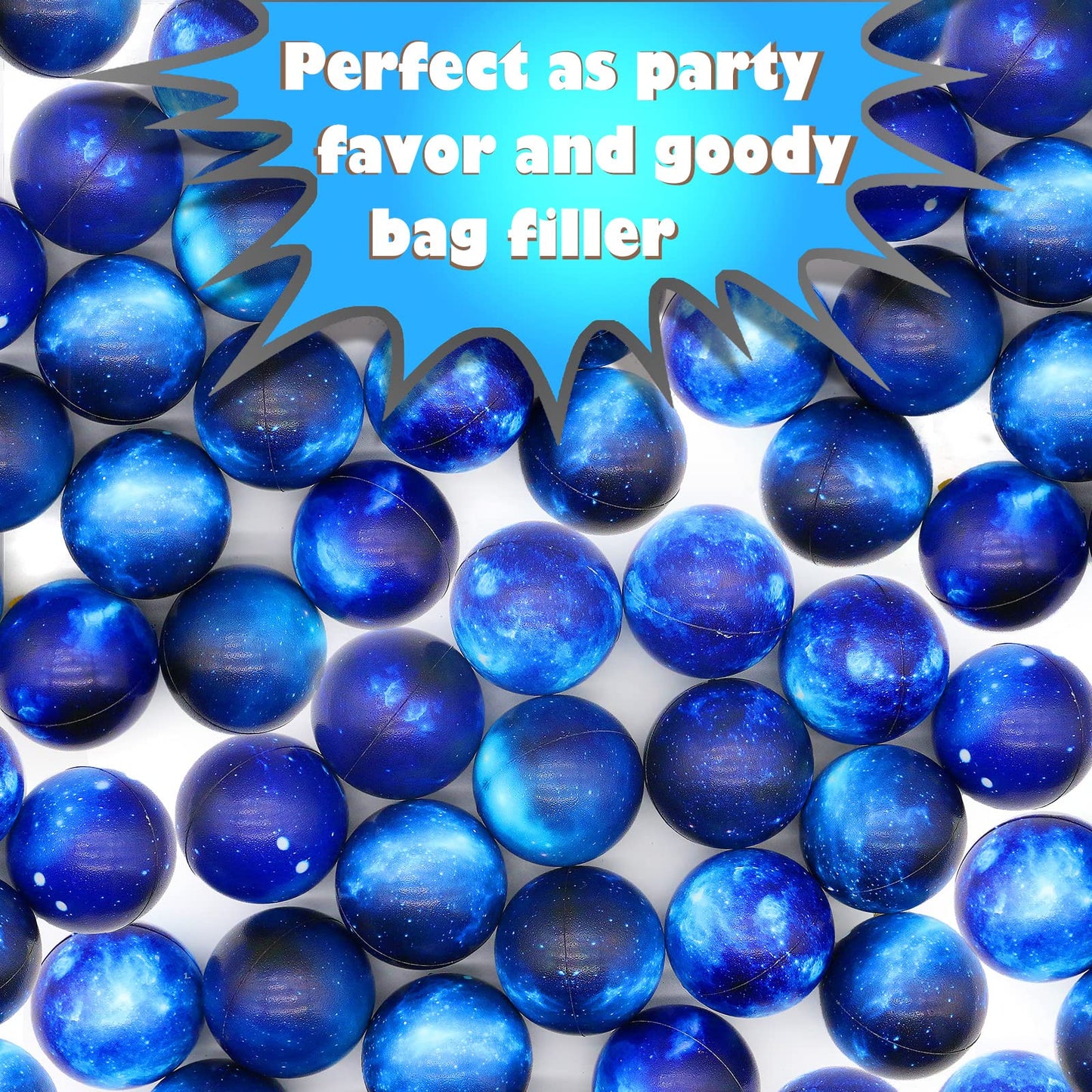 Oleitodh Galaxy Stress Balls Bulk — 60 Pack, 2.5-Inch Space Squeeze Fidget Toys