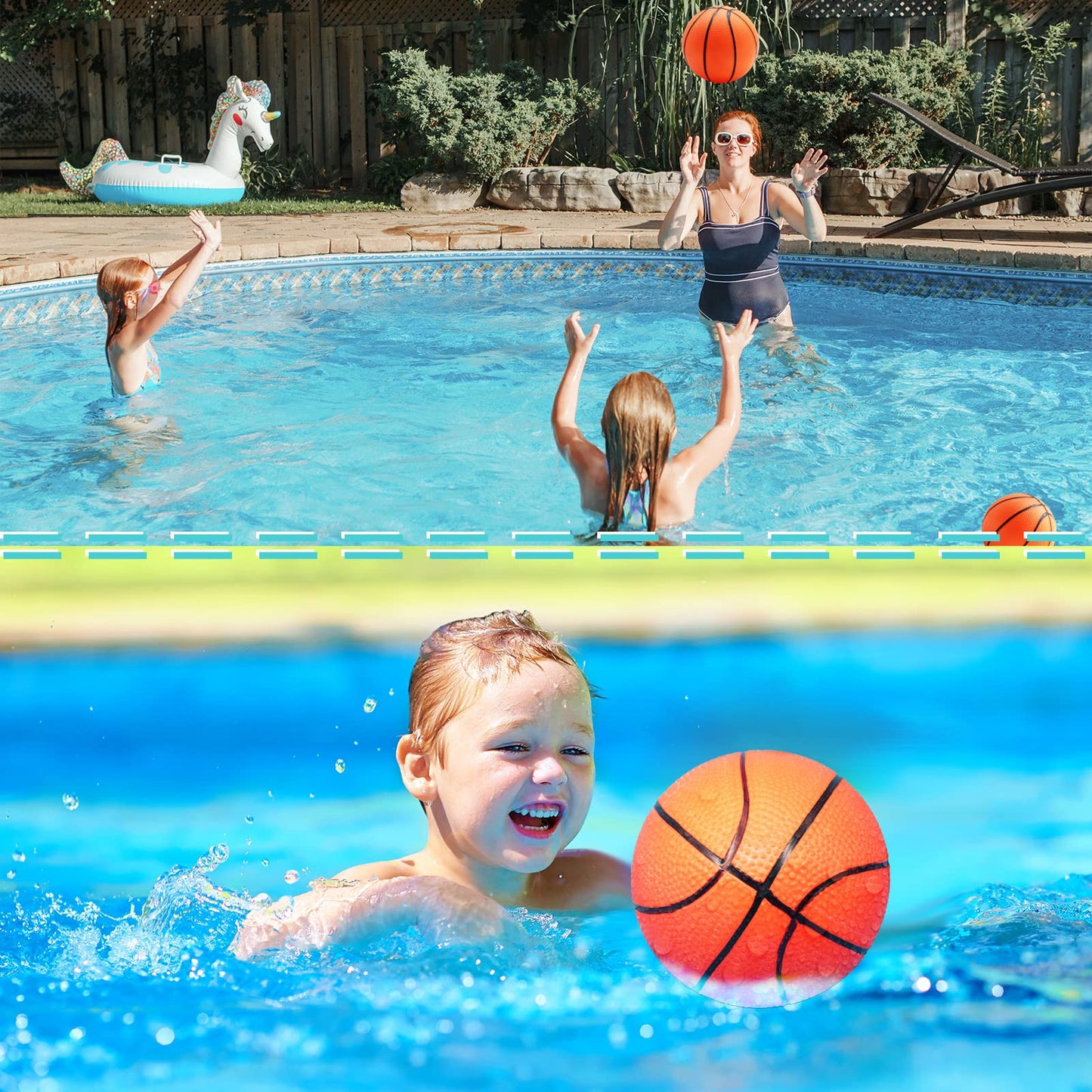 Oleitodh 40Pcs Mini Basketball Set – 6-Inch Balls with Pump for Over-the-Door Hoops