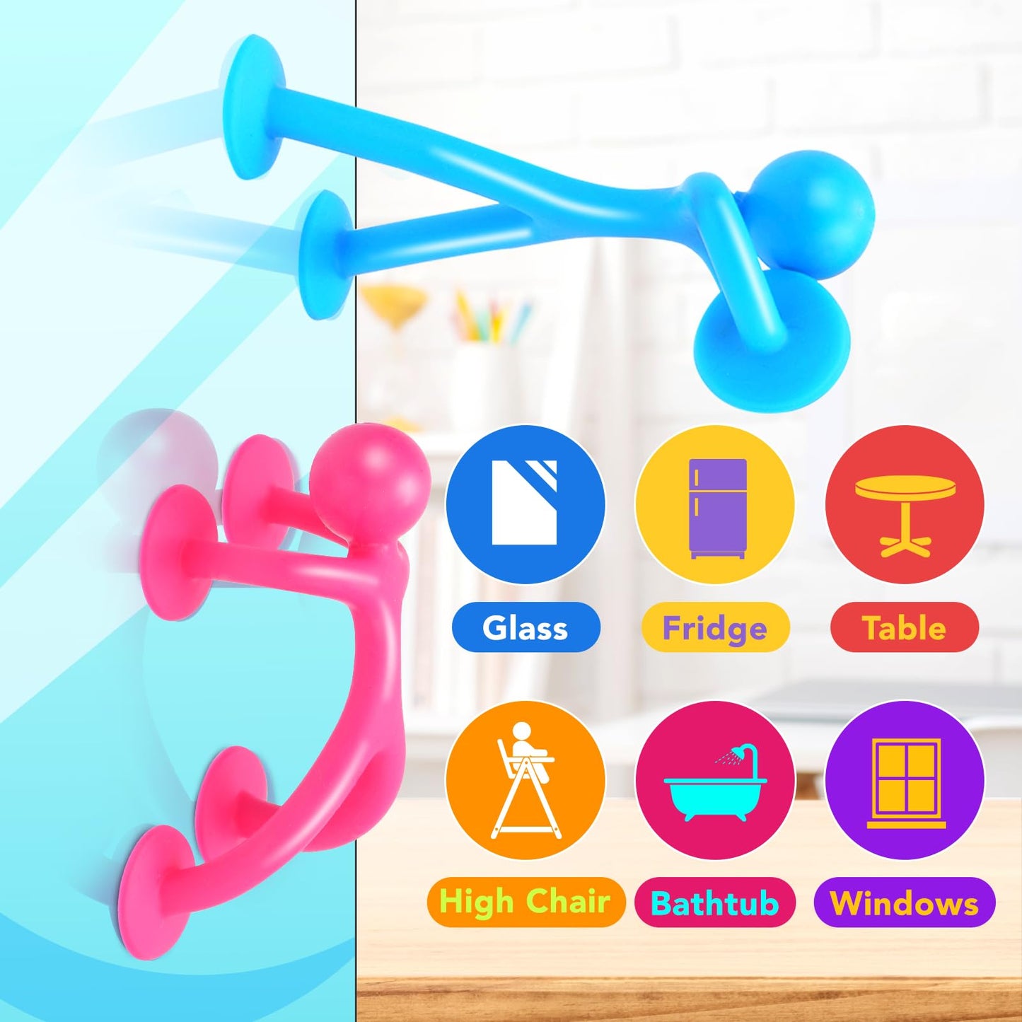 OleOletOy Suction Fidget Toys – 21-Pack Bath & Classroom Prizes for Sensory Play