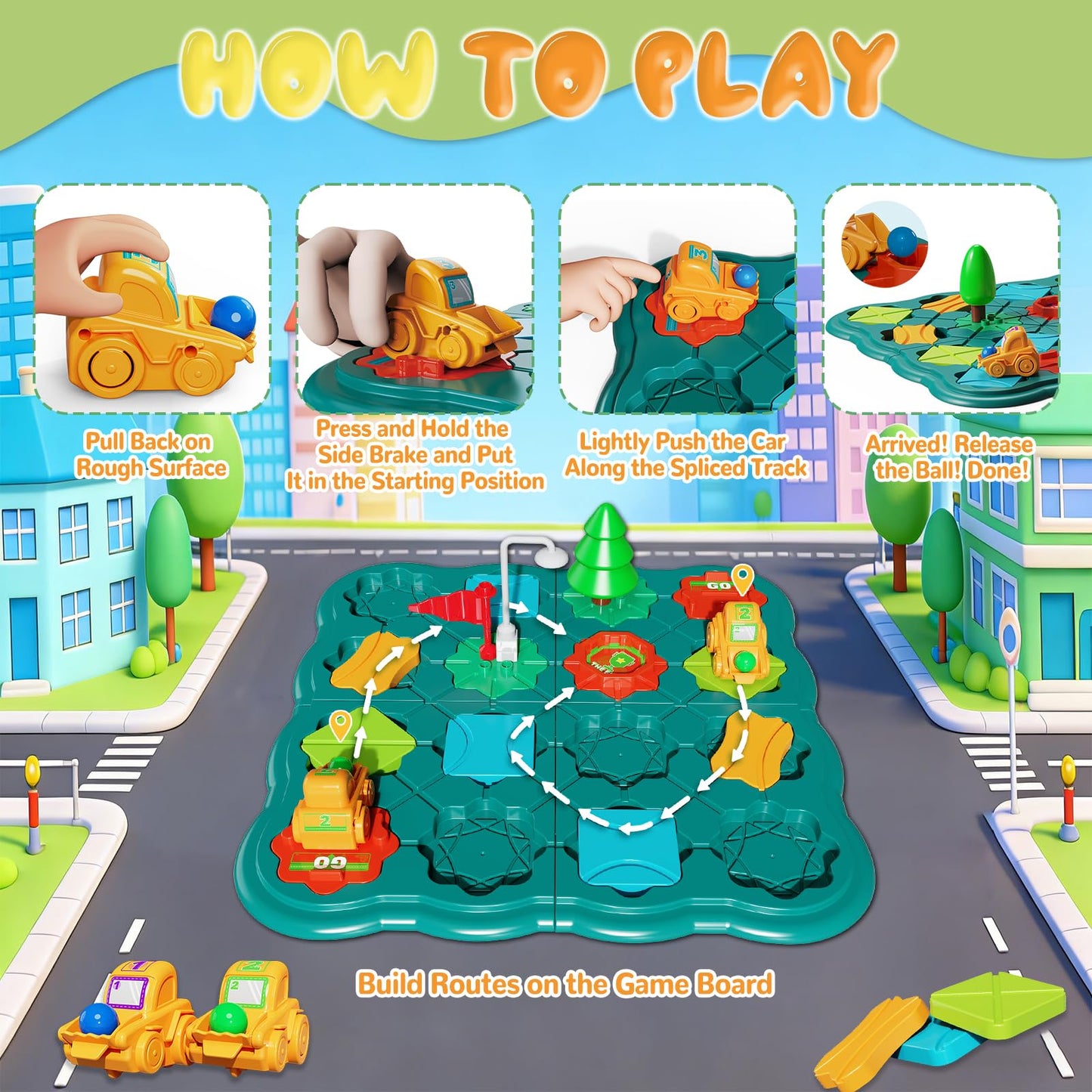 Olfrid STEM Board Games for Kids | Logic Maze Puzzles & Track Building (Ages 3–8)